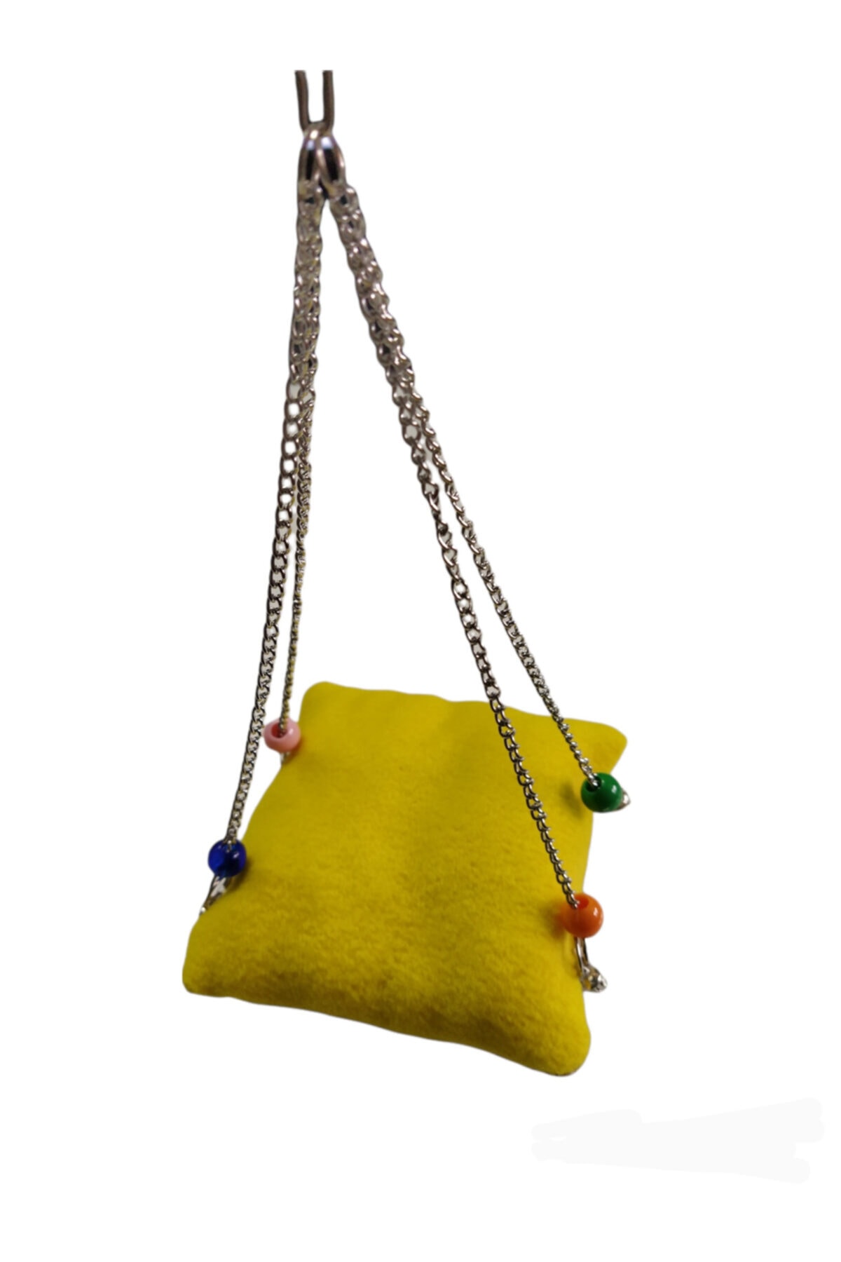 hanımelipetstore Kuş Uyku Salıncağı, Yatağı, Hamağı, Peluşu (SARI)