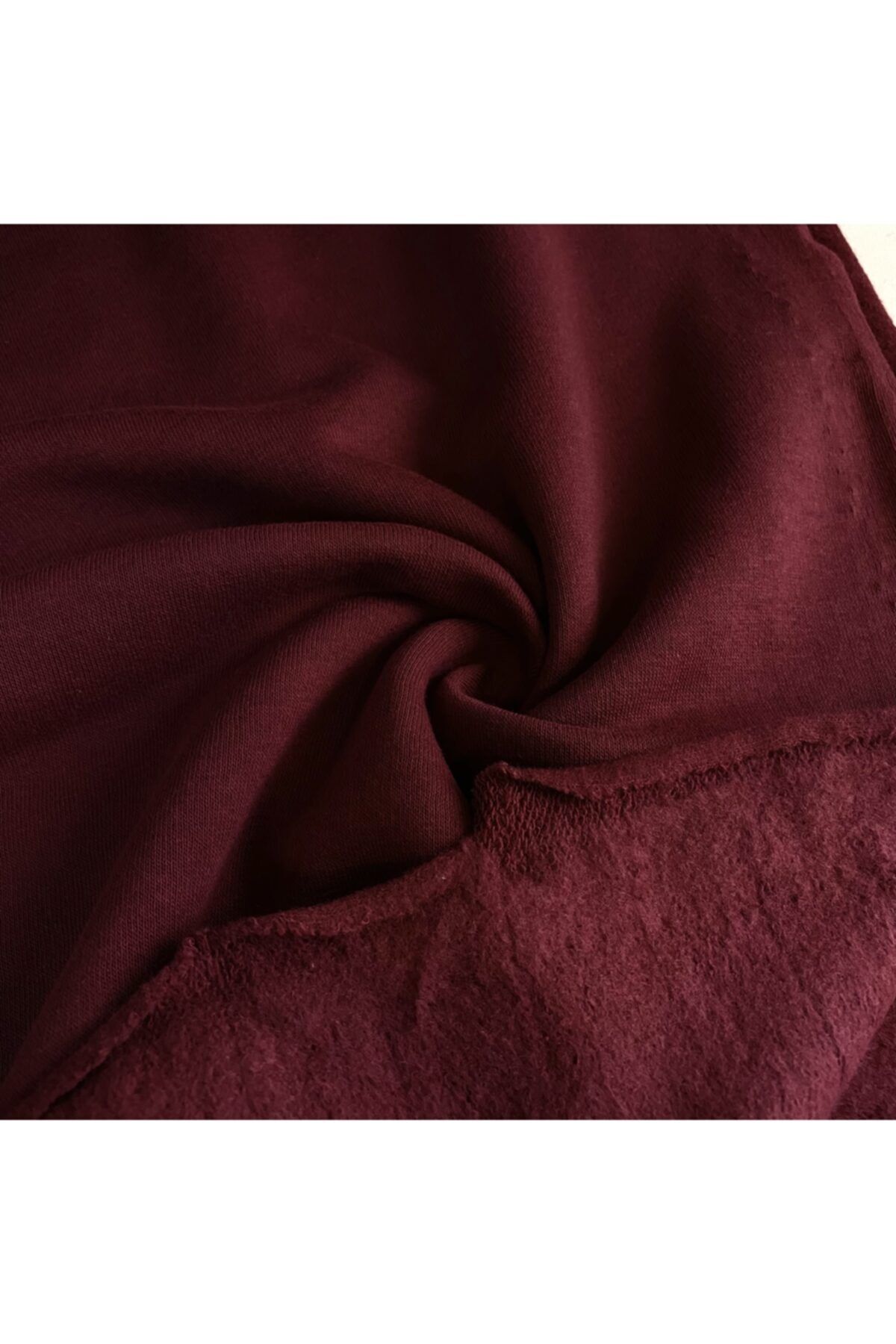 Yeşimm Kumaş Bordo Üç Iplik Şardonlu Penye Kumaş