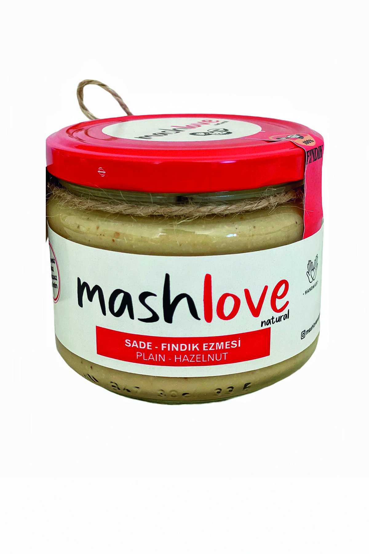 MASH LOVE NATURAL Sade Fındık Ezmesi 280 gr