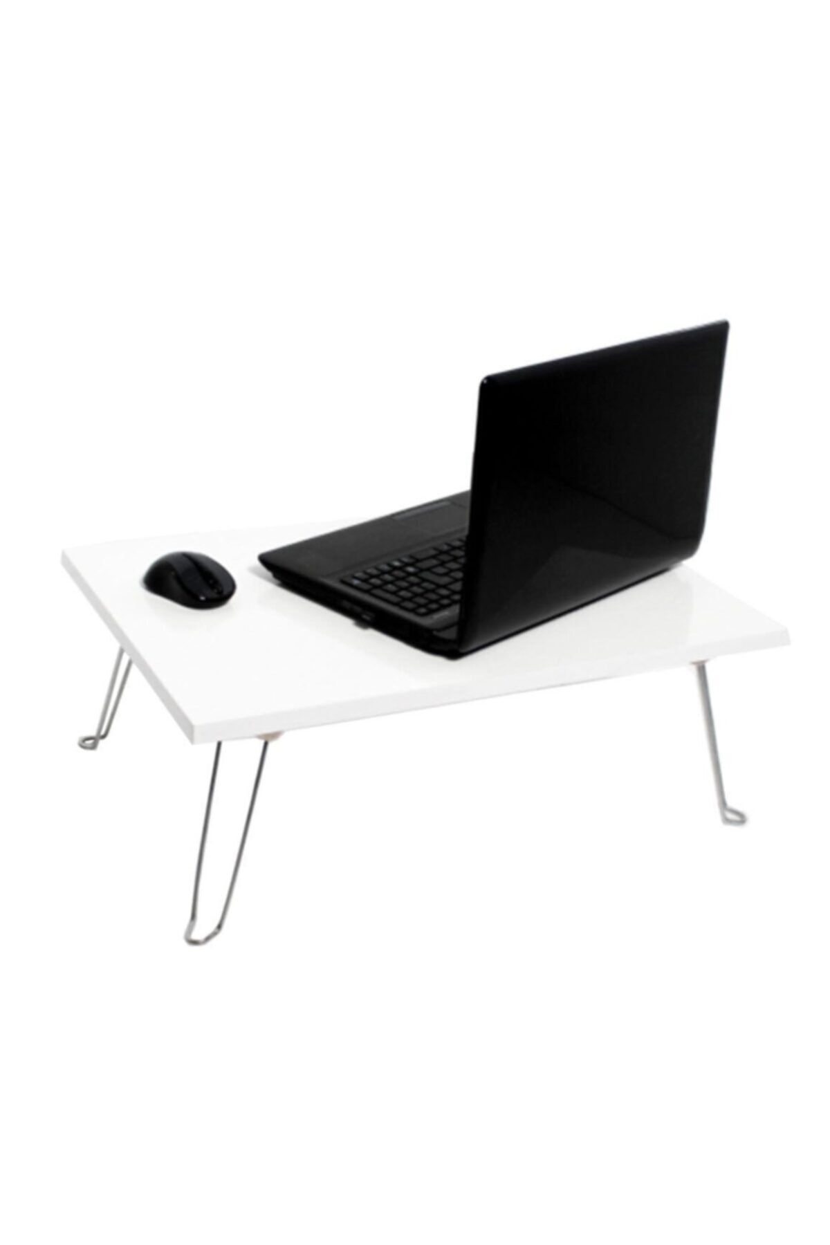 KAYAMU Katlanır Laptop - Çalışma - Kahvaltı Sehpası - Yatak Sehpası Beyaz