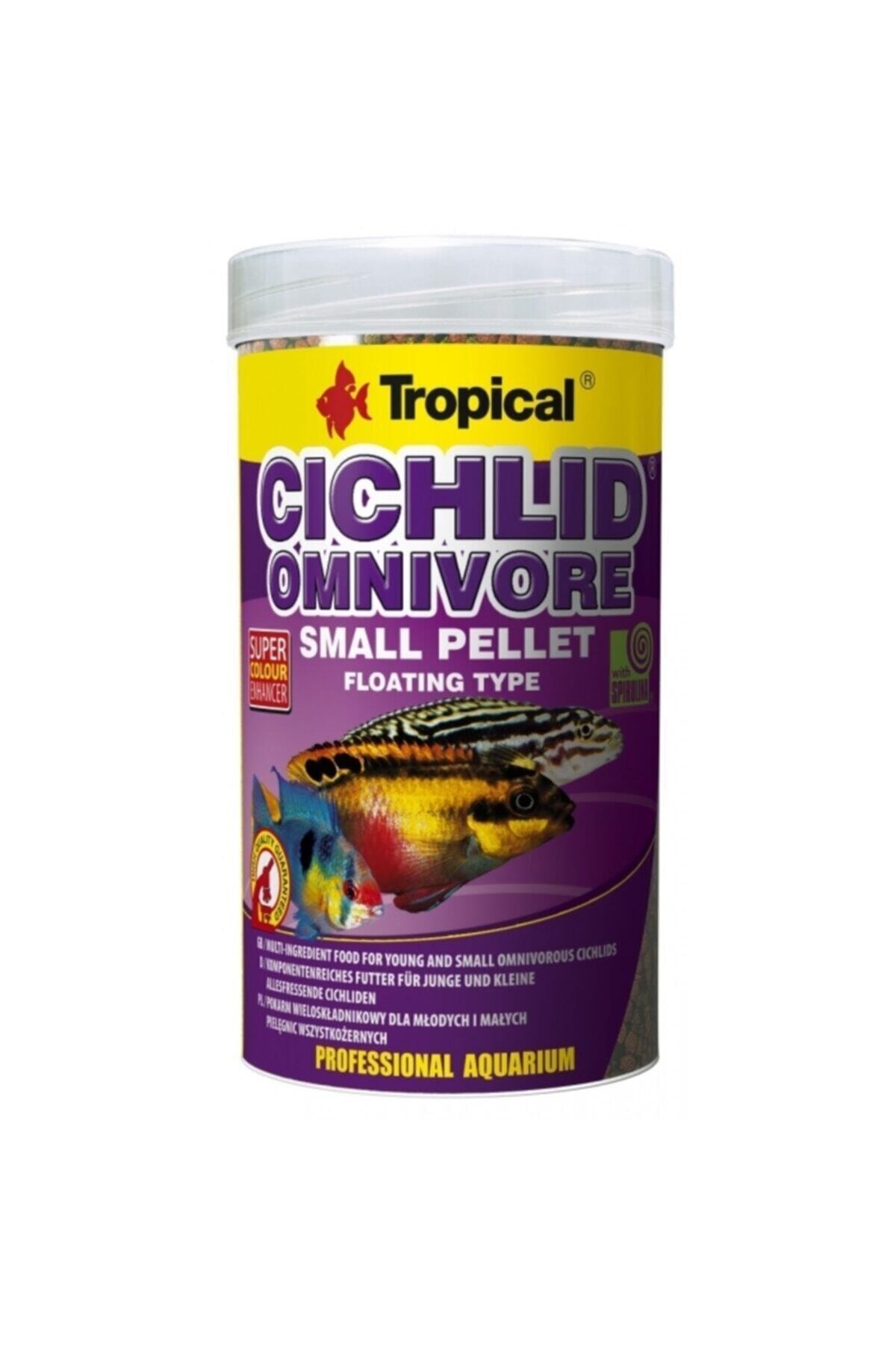 Tropical Cichlid Omnivore Small Pellet 1000ml 360gr