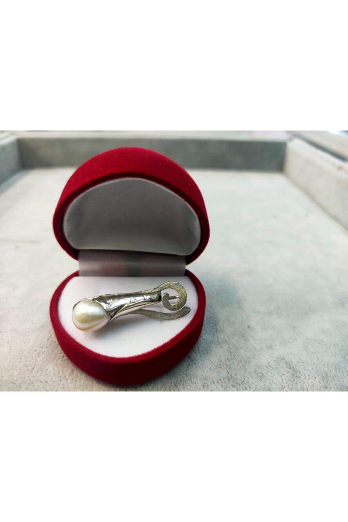 sarıyer silver Doğal Gerçek Inci Gümüş Broş
