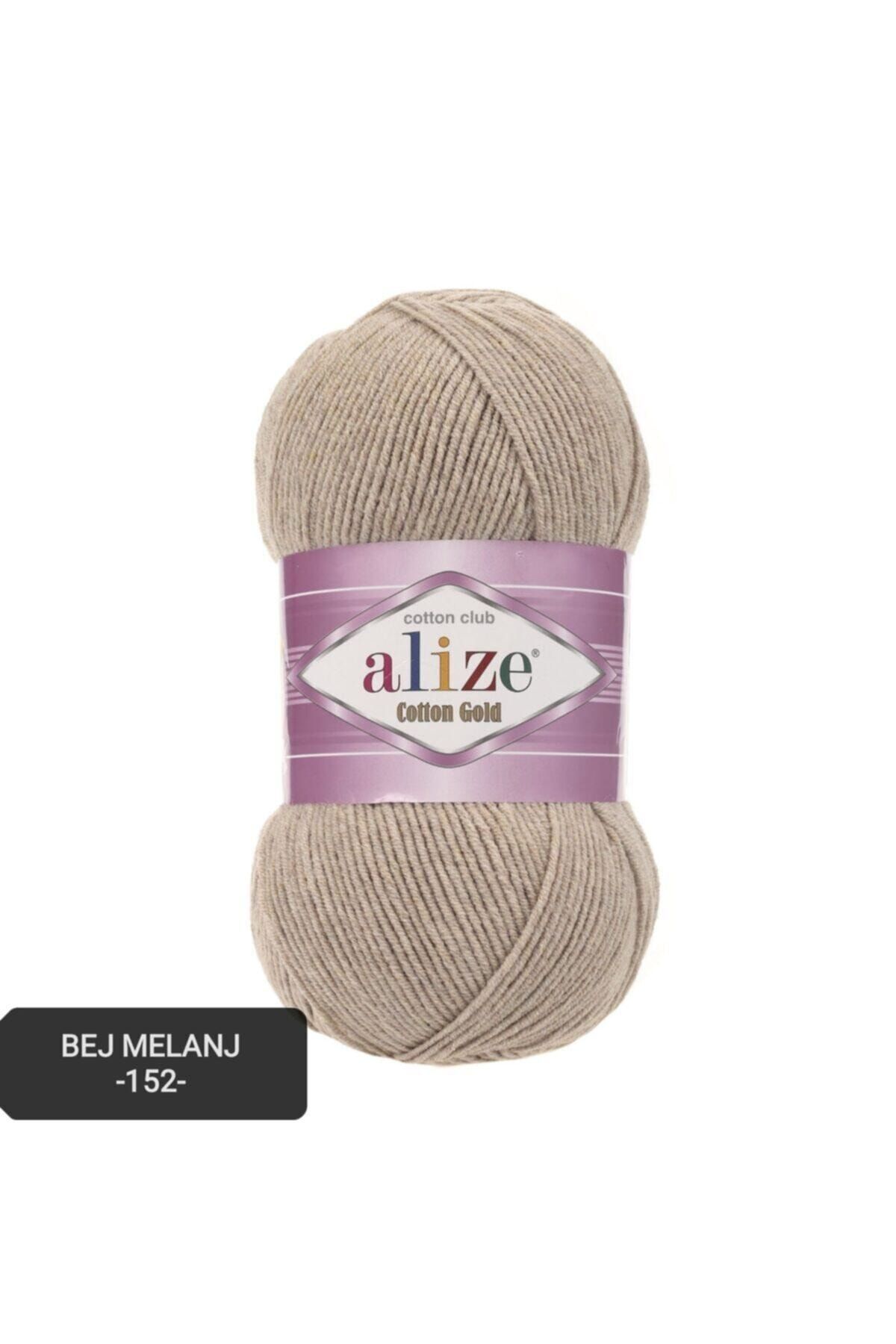 Alize Cotton Gold Amigurumi Ipi 100 Gr El Örgü Ipi Renk Kodu -152-bej Melanj Pamuk+akrilik