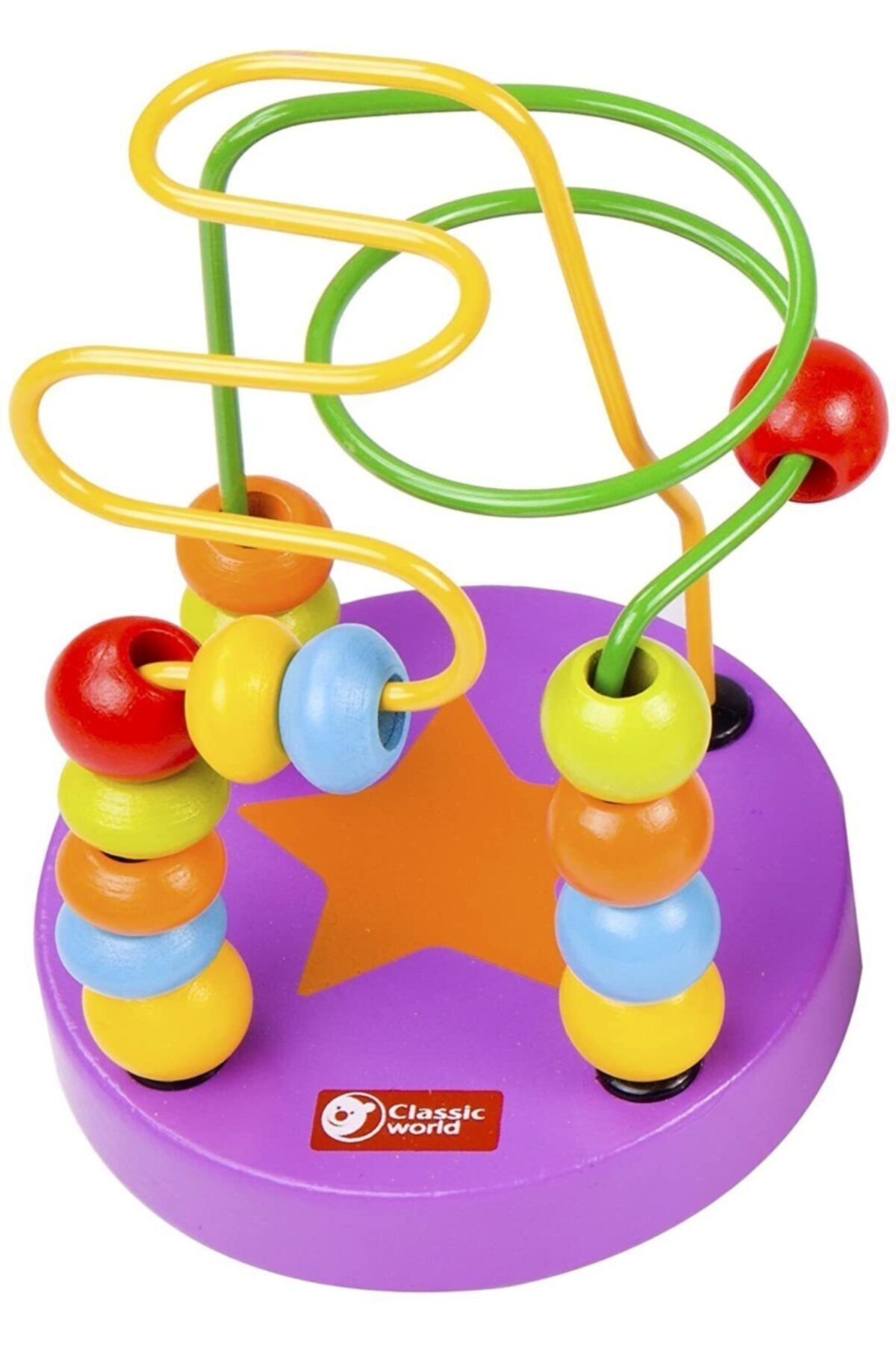 Classic World Boncuklu Labirent Mama Sandalyesi Oyuncağı Mor