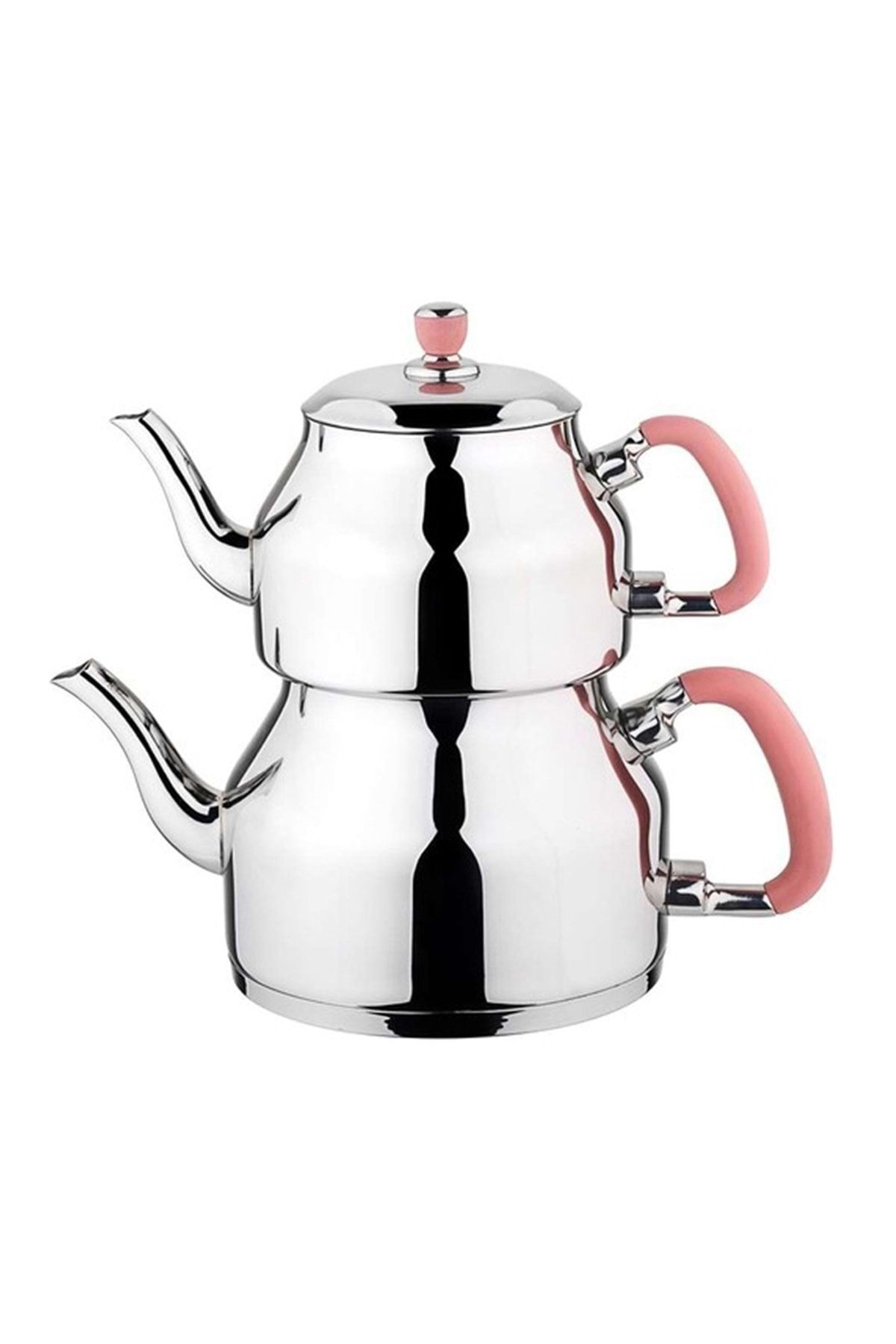 Özkent K-334 Sembol Mega Çaydanlık - Pembe Kulp