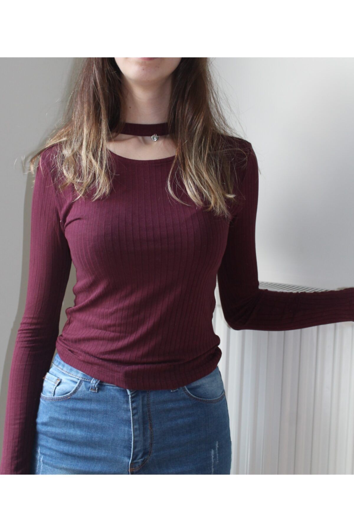 leila's choice&style Taşlı Kalp Detaylı Şık Badi