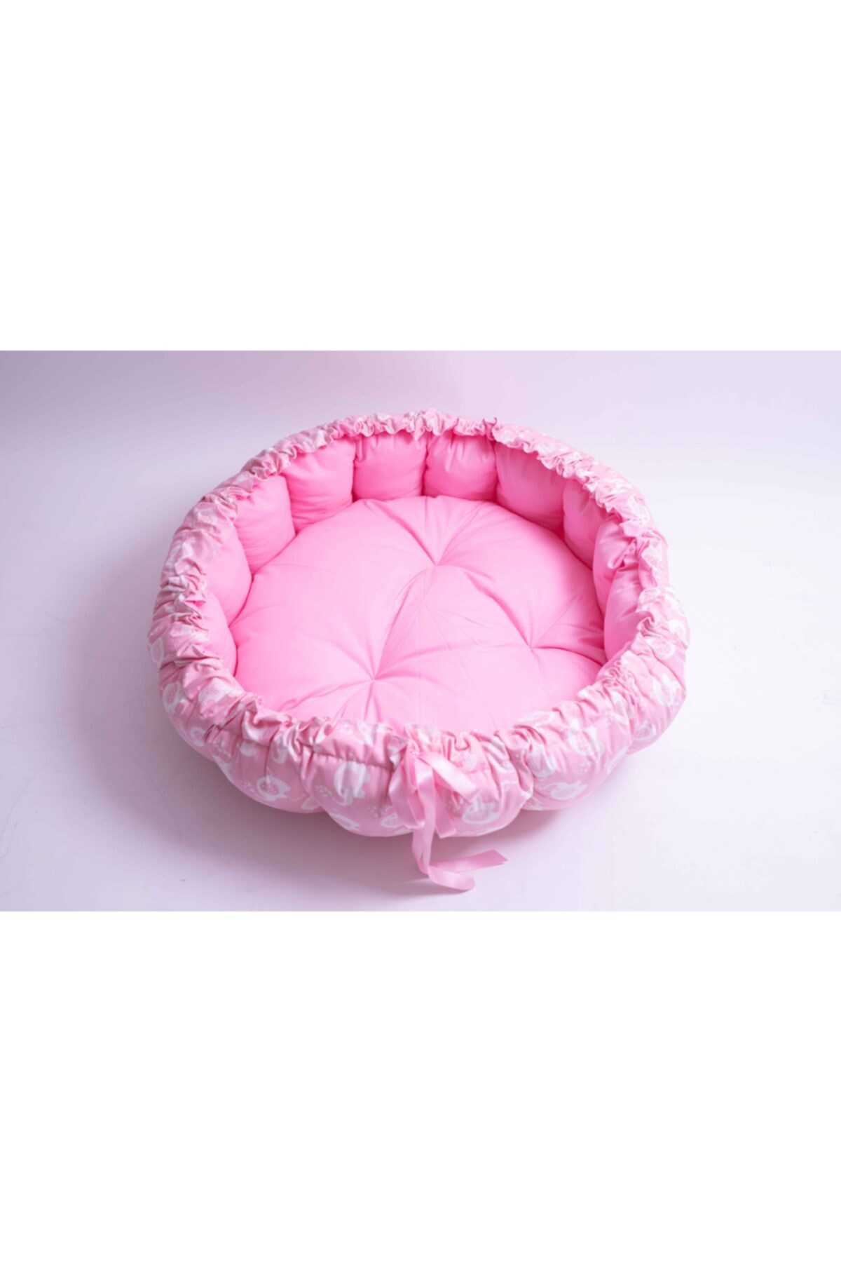 dilek süsleme Pembe Bebek Babynest Anne Yanı Ve Oyun Minderi