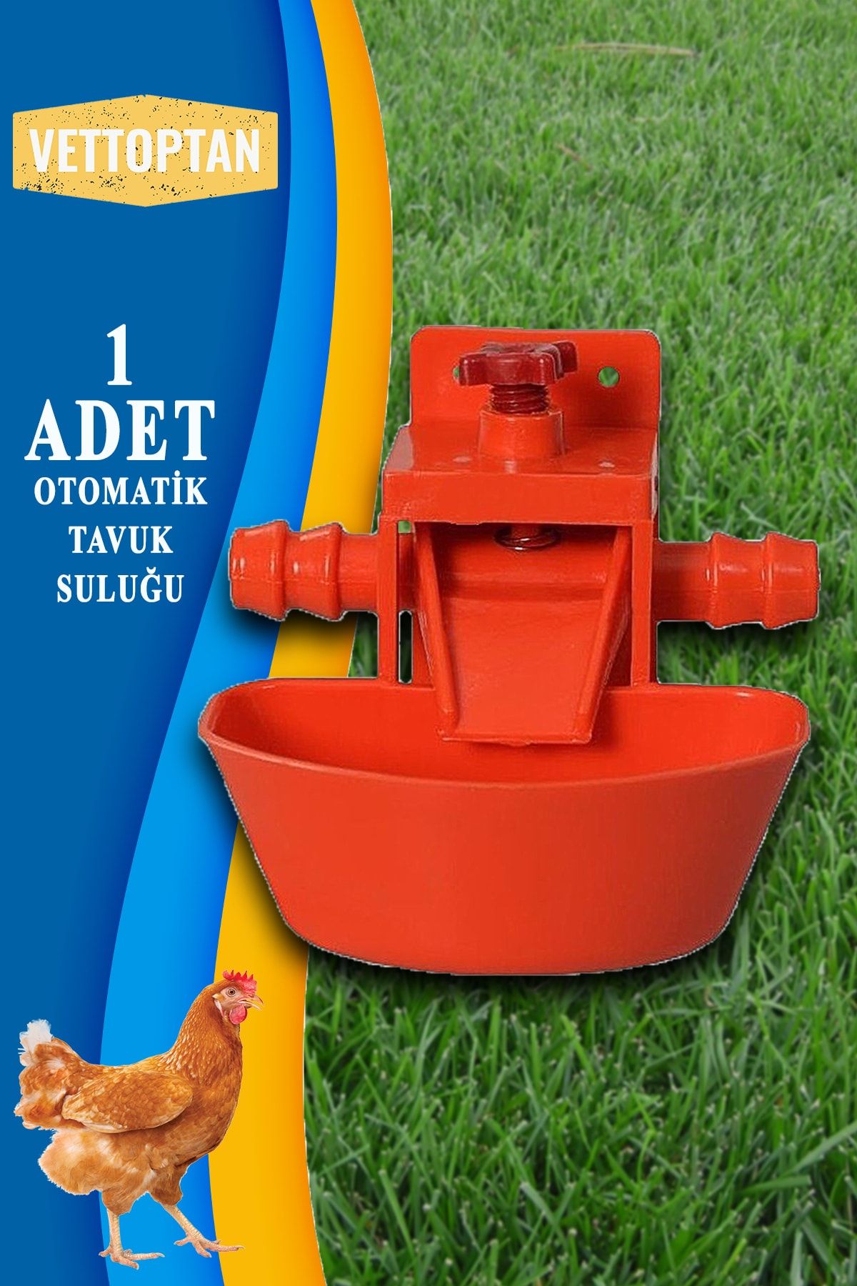 vettoptan 1 Adet Otomatik Akıllı Tavuk Civciv Suluğu Güvercin Suluk Muhabbet Kuş Kanarya Sultan Cennet Papağan