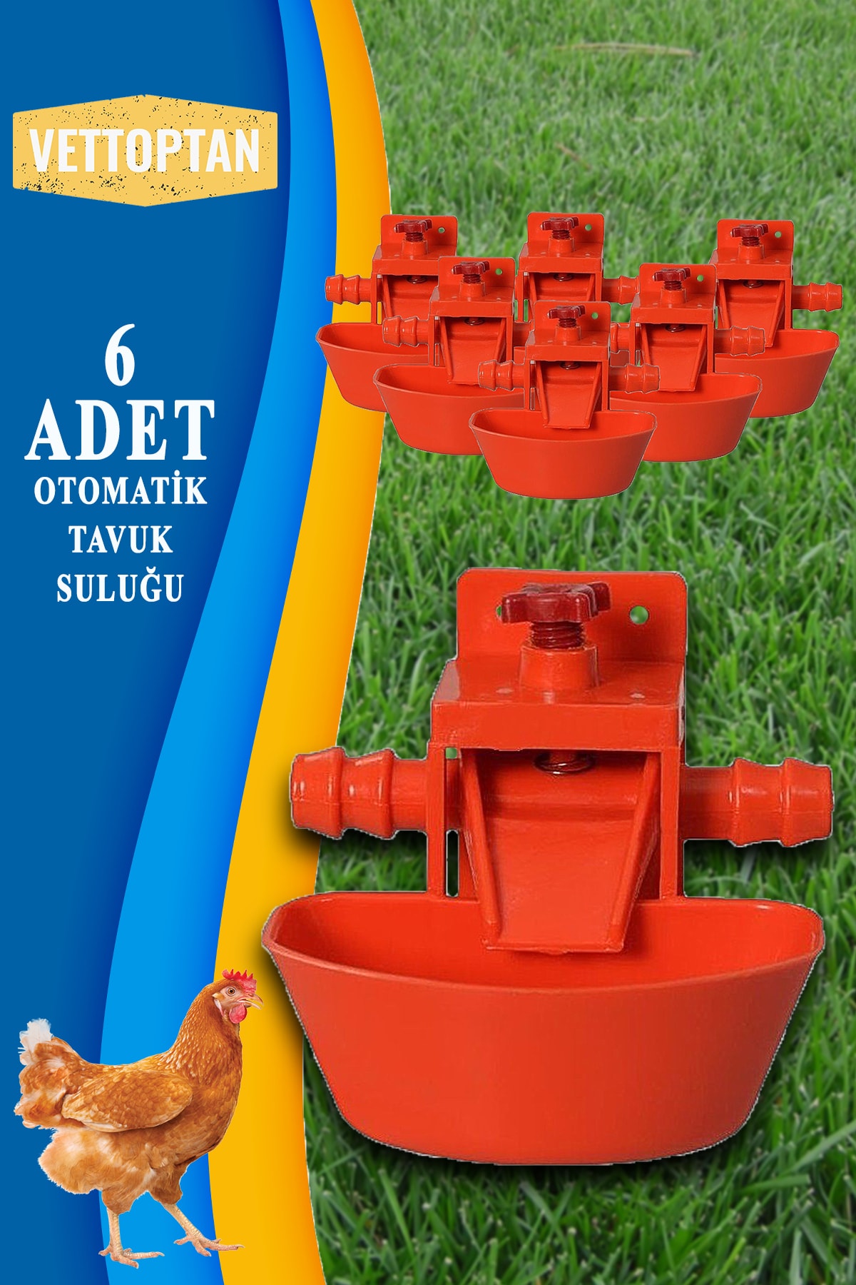 SHAVER 6 Adet Otomatik Akıllı Tavuk Civciv Suluğu Suluk Hindi Ördek Bıldırcın Güvercin Yumurta Yumurtacı