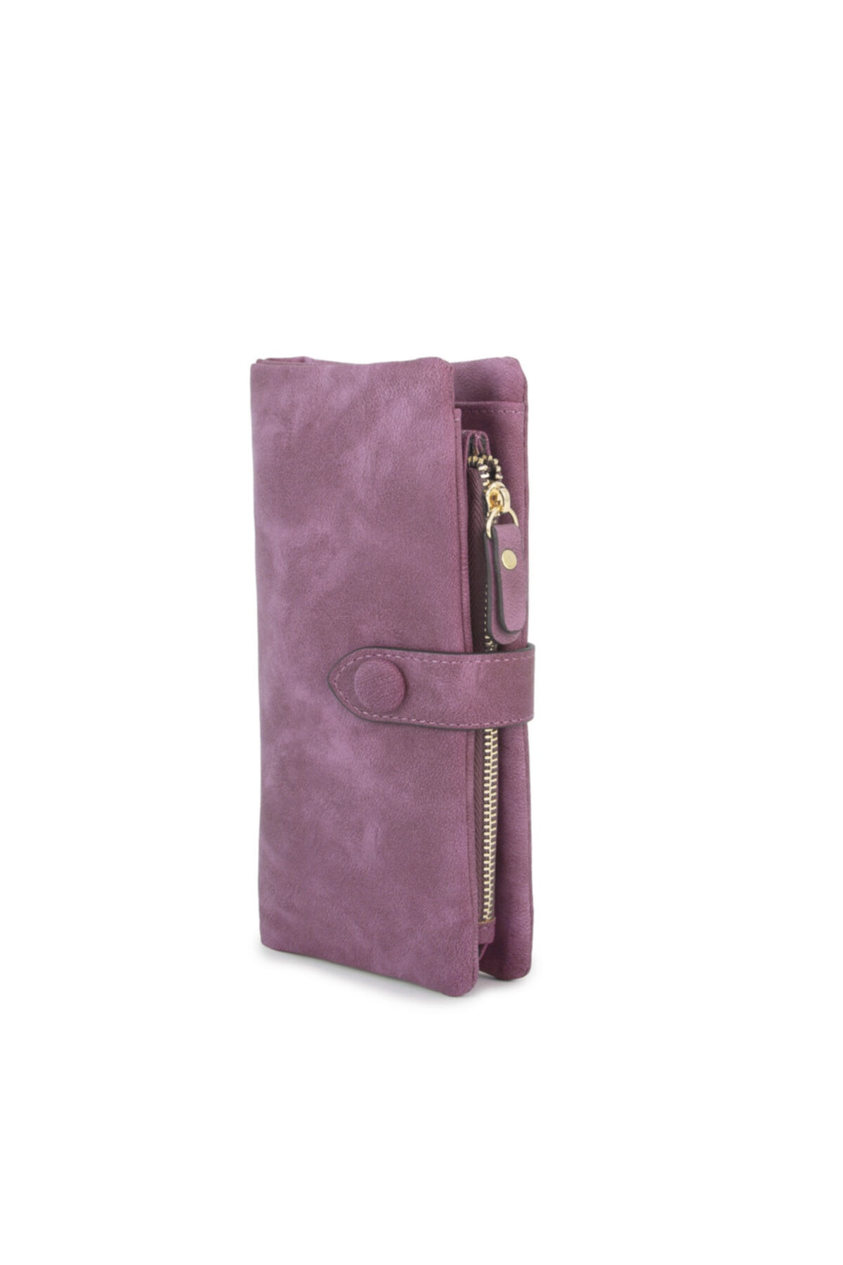 Nas Bag Süet Dokulu Mor Kadın Cüzdan