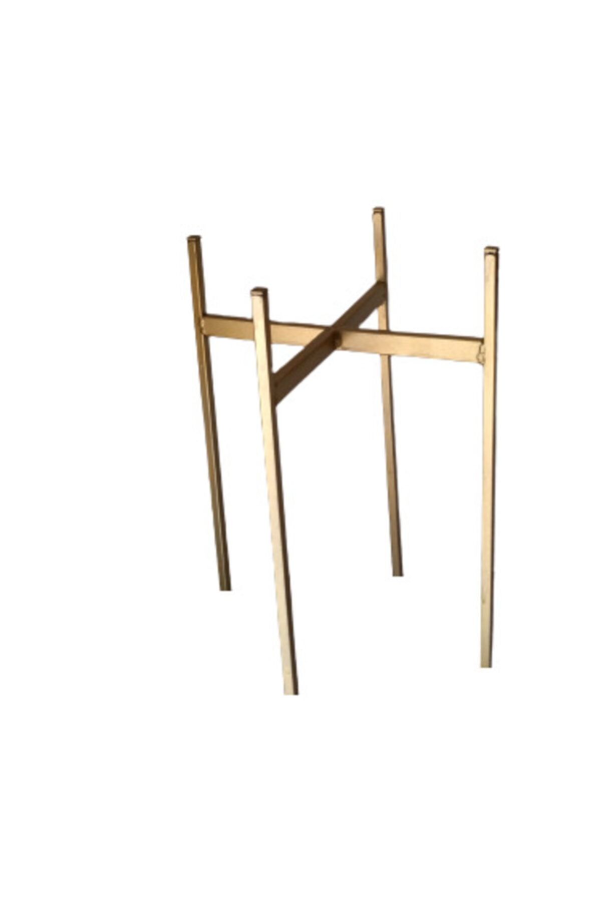 MarkaDepodan Gold Metal Ayaklı Saksılık Küçük Boy Ms-33