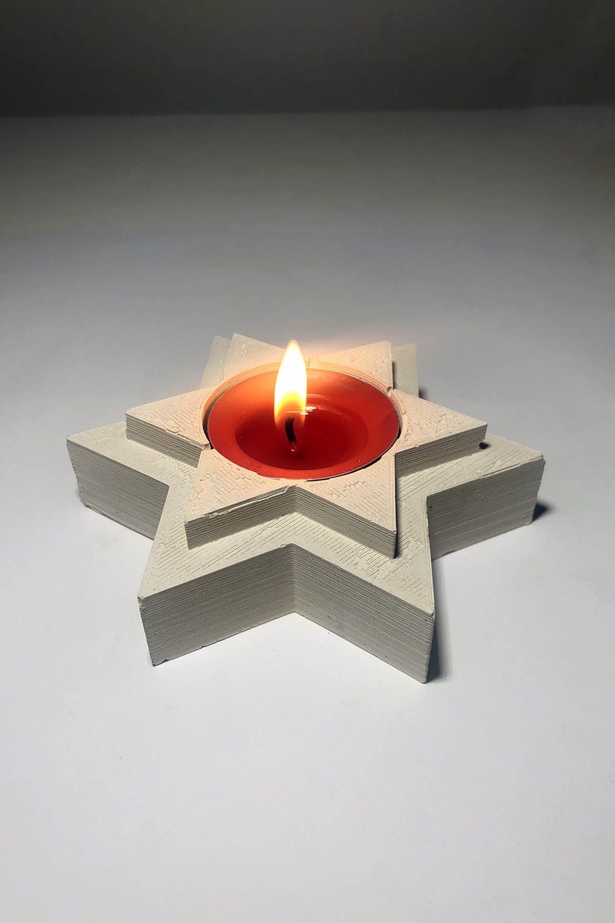 RocArt Home Beton Yeni Yıl Yıldız Tealight Mumluk