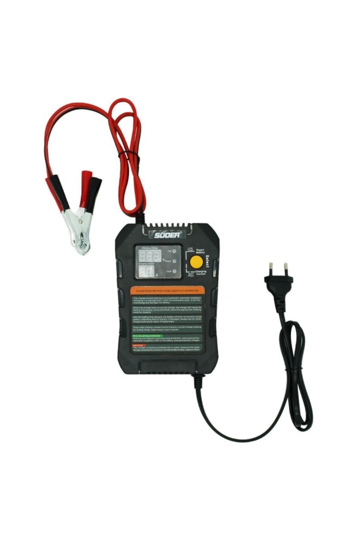 Suoer A01-0612a 6-12 Volt 2-4-6.9 Amper Otomatik Ayarlı Akü Şarj Cihazı
