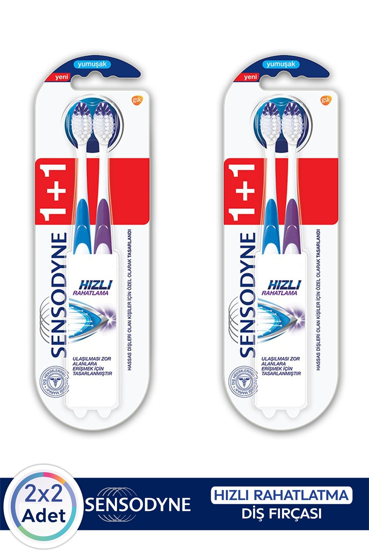 Sensodyne Hızlı Rahatlama Yumuşak Diş Fırçası 4 Adet