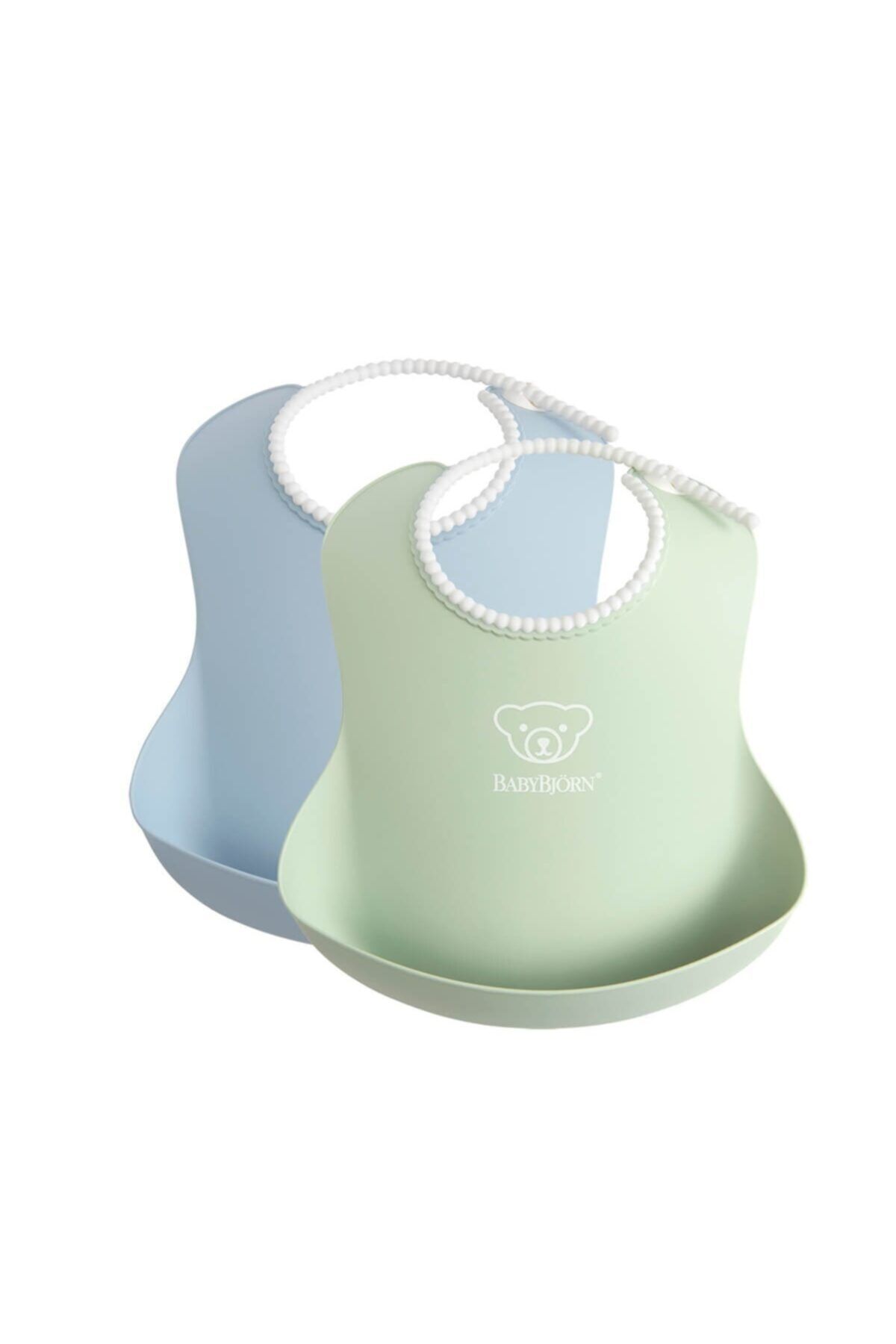 BabyBjörn 2´li Yumuşak Plastik Mama Önlüğü Powder Green / Blue