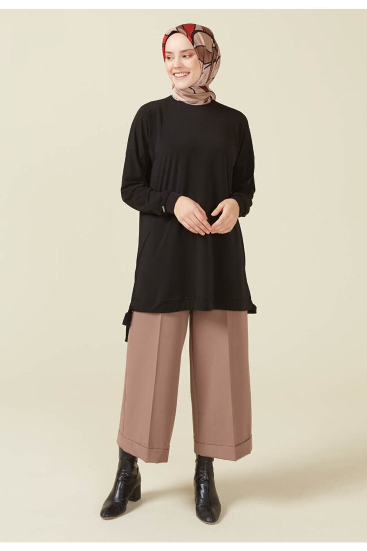 Setrms 2216051 Beli Lastikli Bol Paça Kışlık Pantolon (TABA RENK)