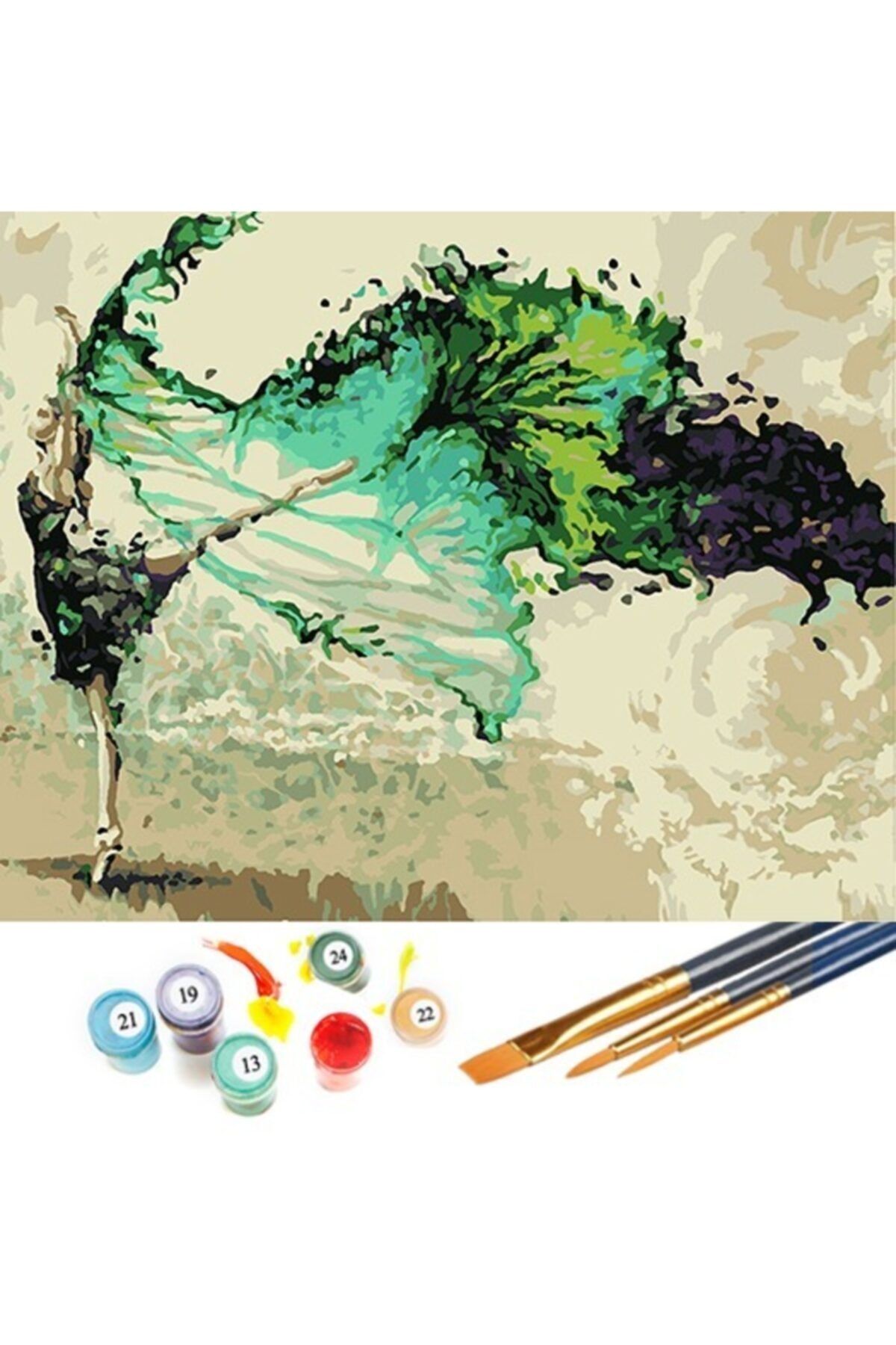 Tabdiko Sayılarla Boyama Hobi Seti 40x50 Cm Dans Eden Kadın