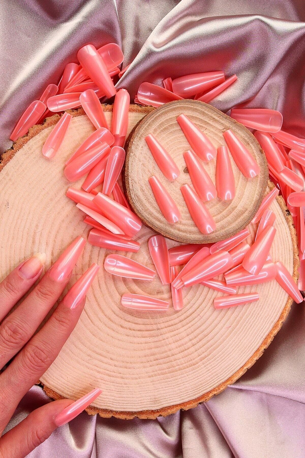 Sildne 100'lü Pembe Takma Tırnak