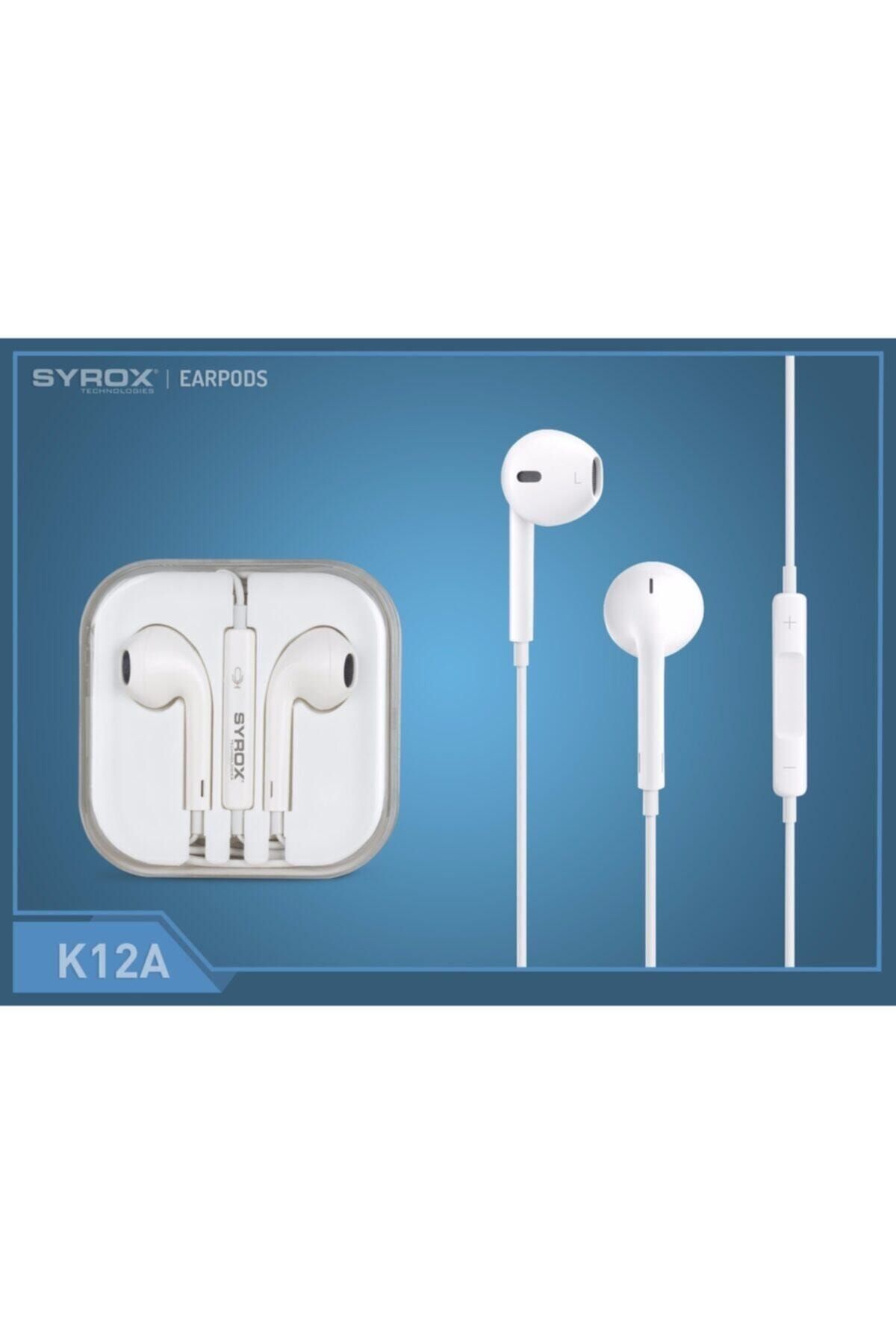 Syrox K12a 3.5 mm Jak Girişli Mikrofonlu Iphone Uyumlu  Kulaklık