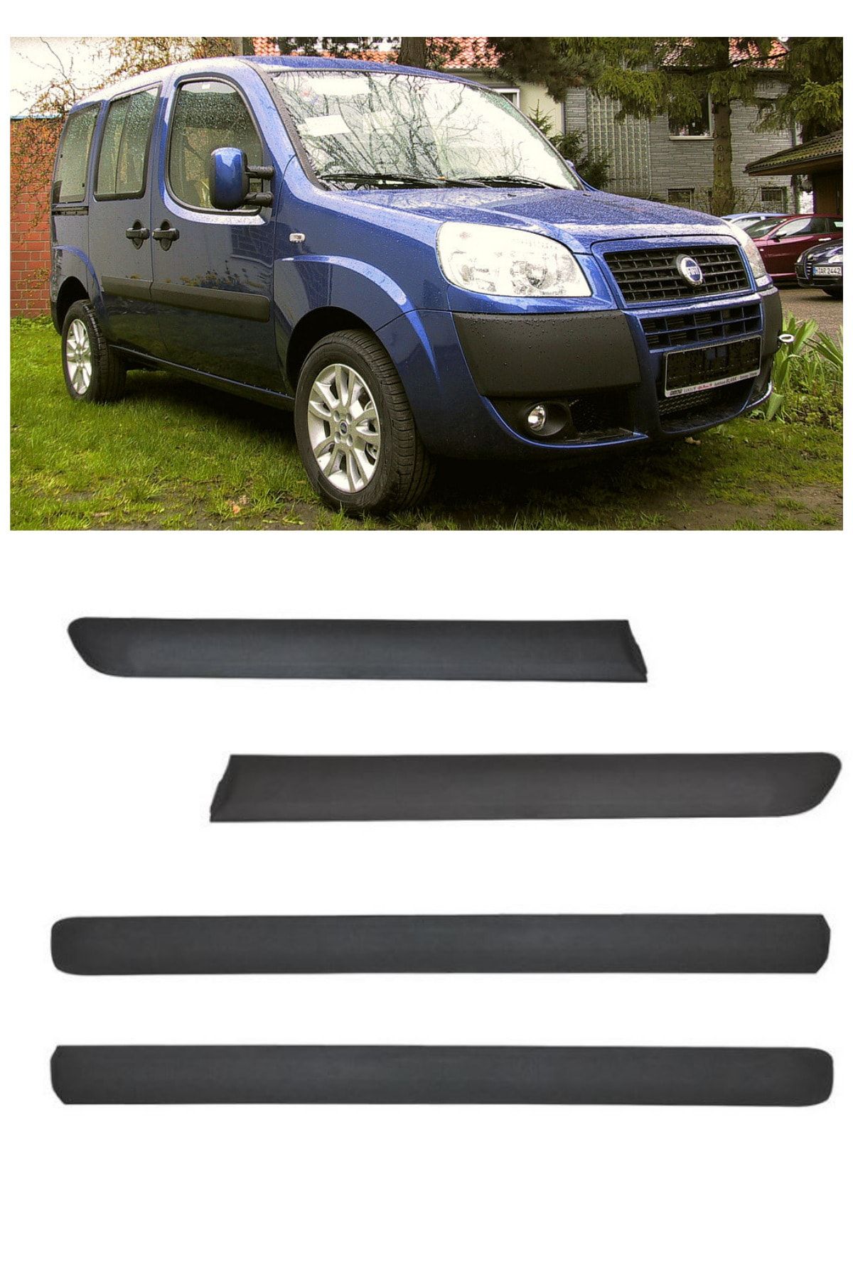 MARAL Fiat Doblo 2006-2010 Uyumlu Kapı Bandı Takımı Arkalar Önler Sağ-Sol 1. Kalite Plastik
