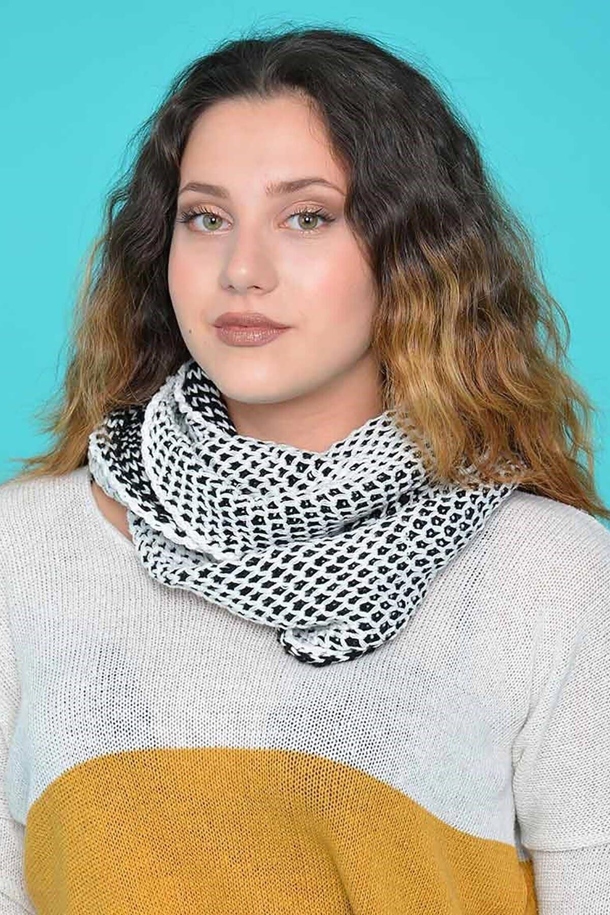 Mossta Calico Iki Renk Unisex Boyunluk