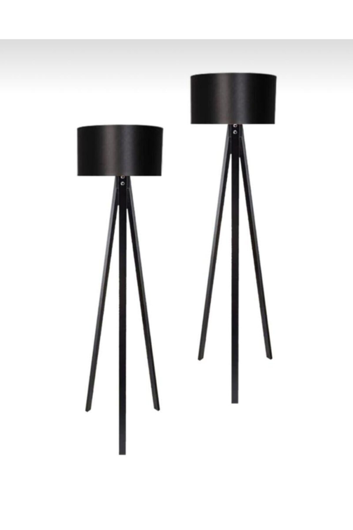 VistaHome Siyah Başlık Siyah Ayak 2'li Takım Lambader Seti Vista189
