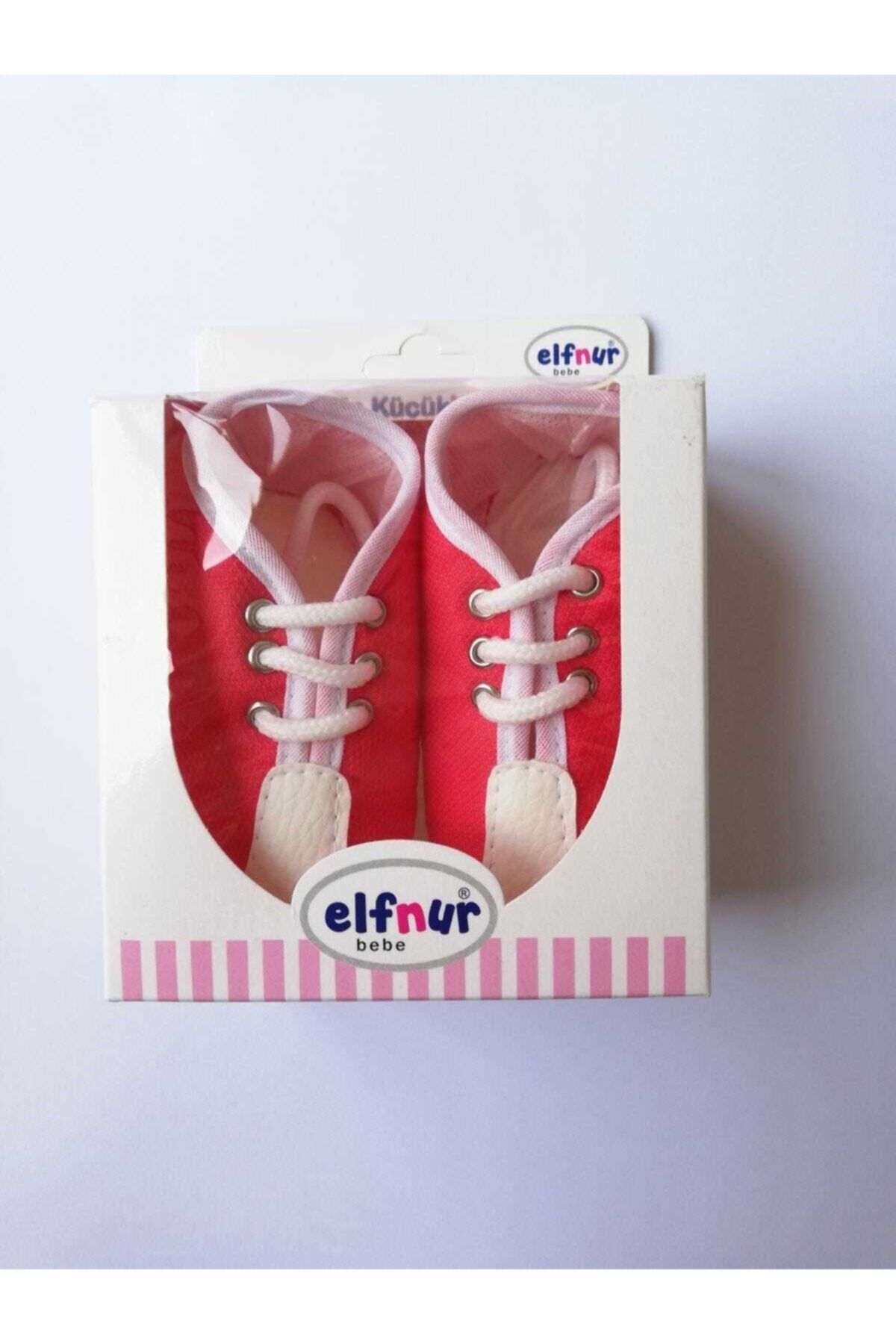 elfnur Kırmızı Kız Bebek Düz Patik