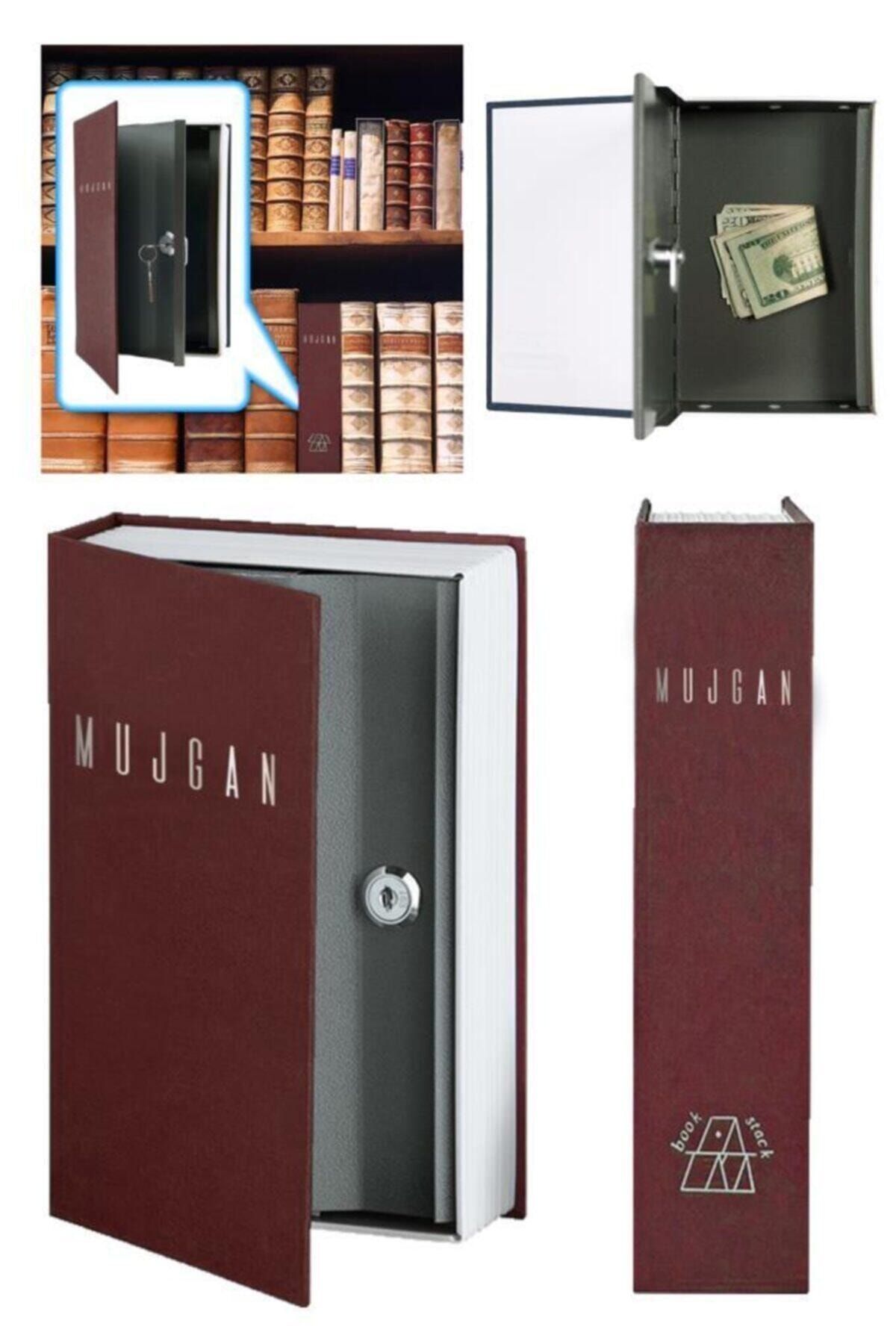 MUJGAN Kitap Görünümlü Gizli Kasa Kırmızı