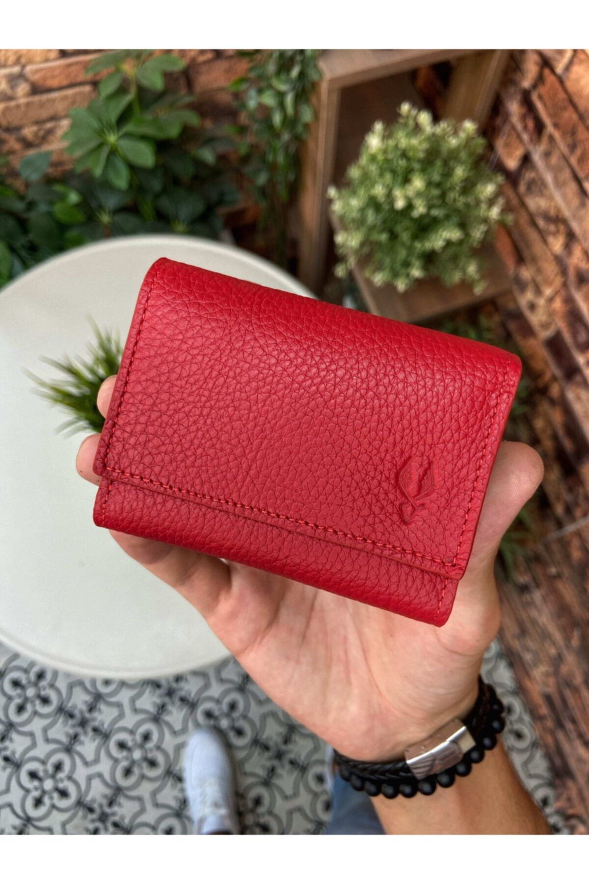 Visso leather Visso 660 Hakiki Deri Akordeon Yelpaze Pratik Deri Kartlık Cüzdan Kadın Erkek Kullanım