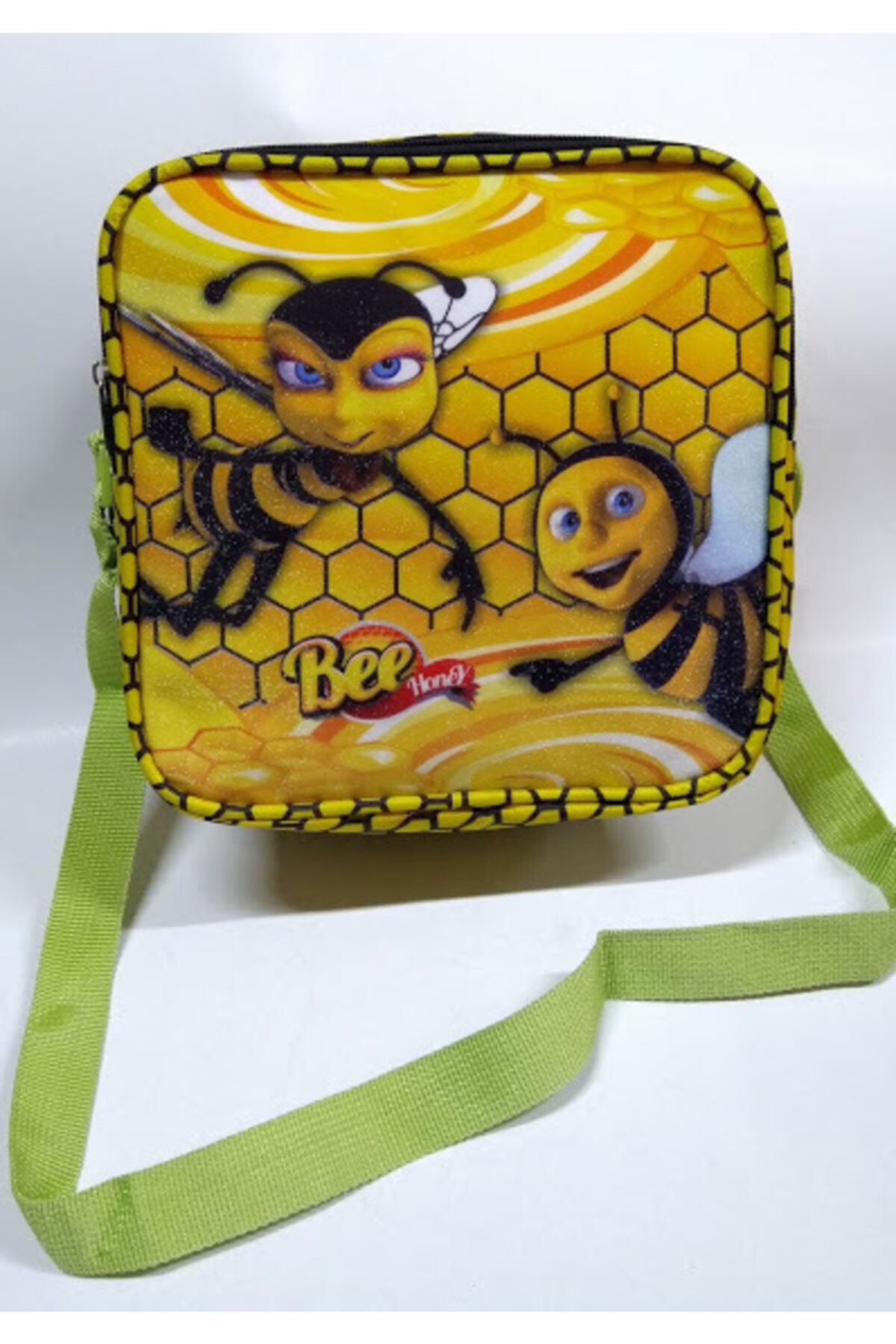 bee Termoslu Beslenme Çantası / Honey / Arı Petekli / 24cm X 20cm