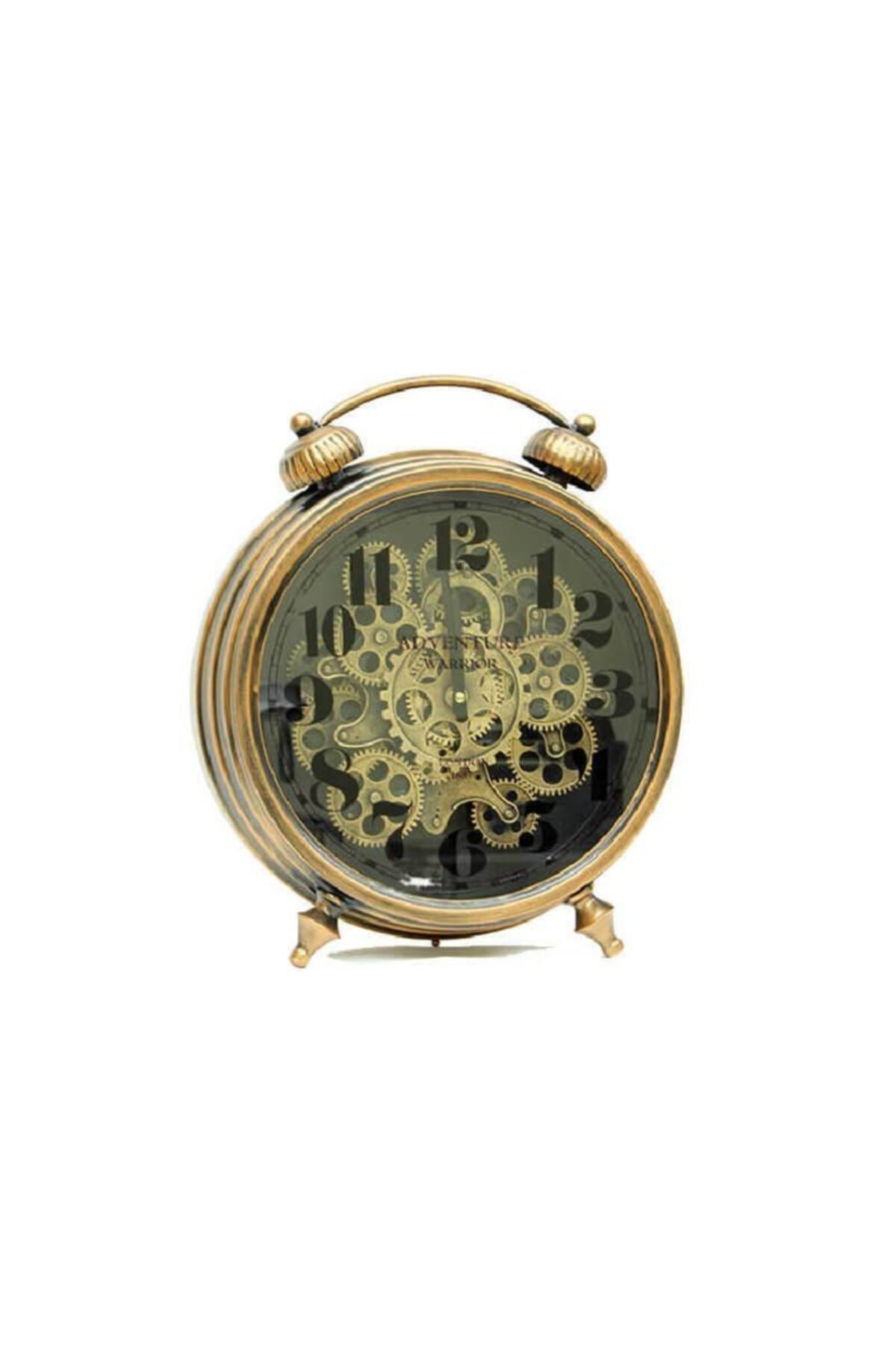 BRN GLOBAL Saat Çarklı Masa Saati Dekoratif Ev Ofis Hediyelik