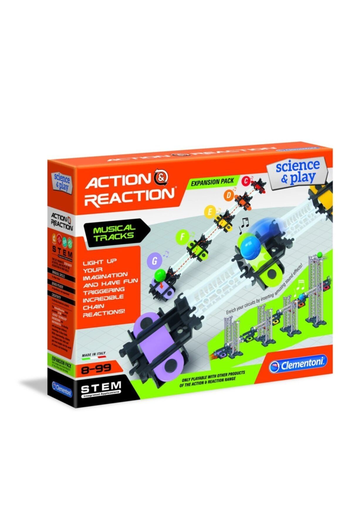 CLEMENTONI 19166 Action & Reaction - Müzikal Yaylar / Ek Paket - Genişletme Kiti / +8 Yaş