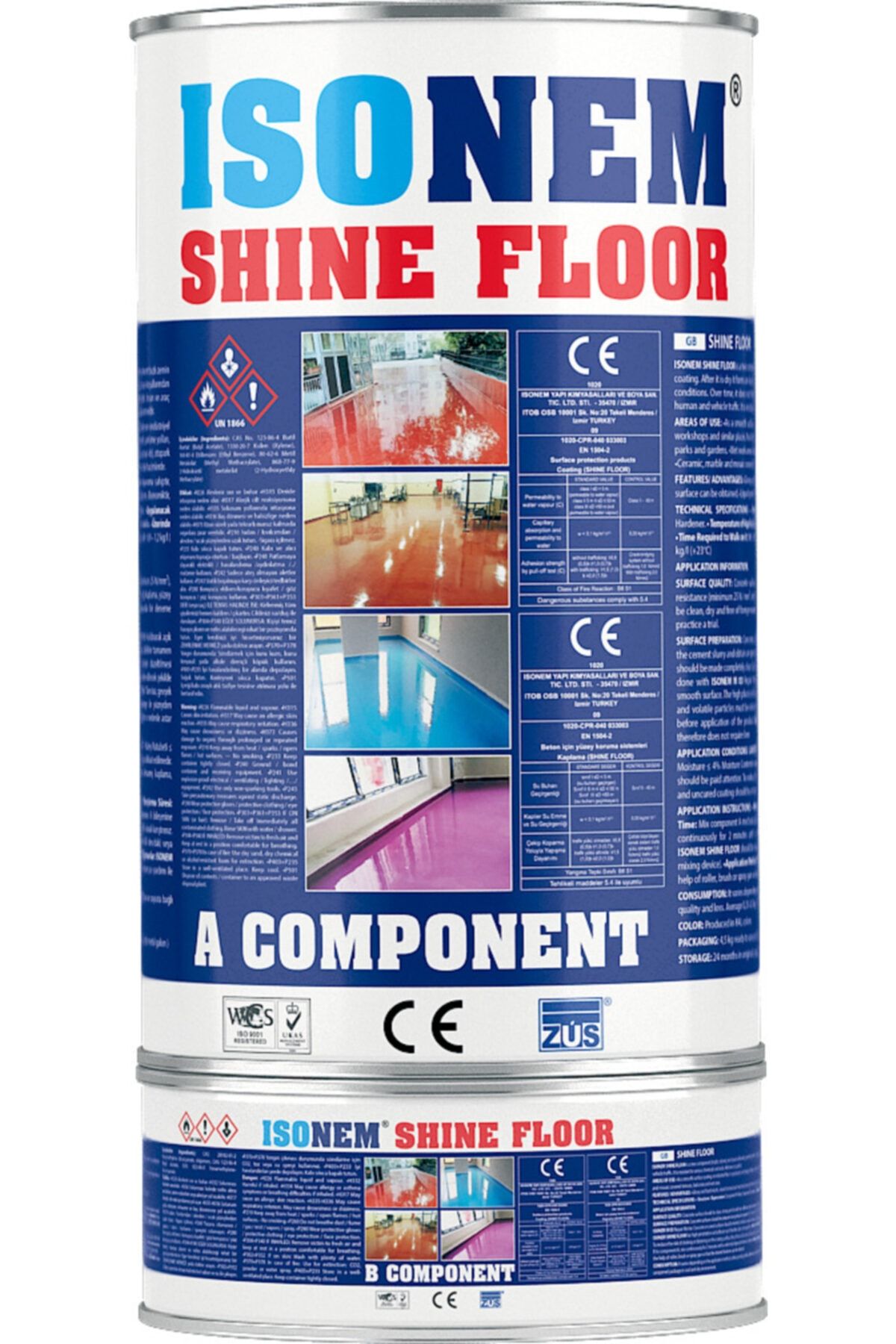 İsonem Boya & Yalıtım Teknolojileri Isonem Shine Floor A+b Kompenant 2,25 Kg