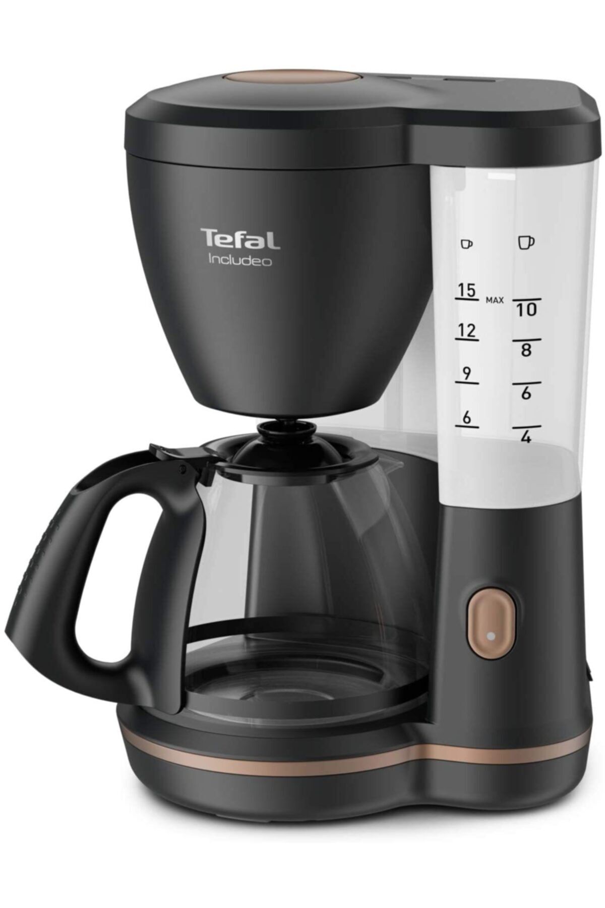 TEFAL Filtre Kahve Makinesi Bir Kahve Makinesi Sağ Ve Sol Elini Kullananlr Için Uygun 1,25 L, 10/15 Fincan