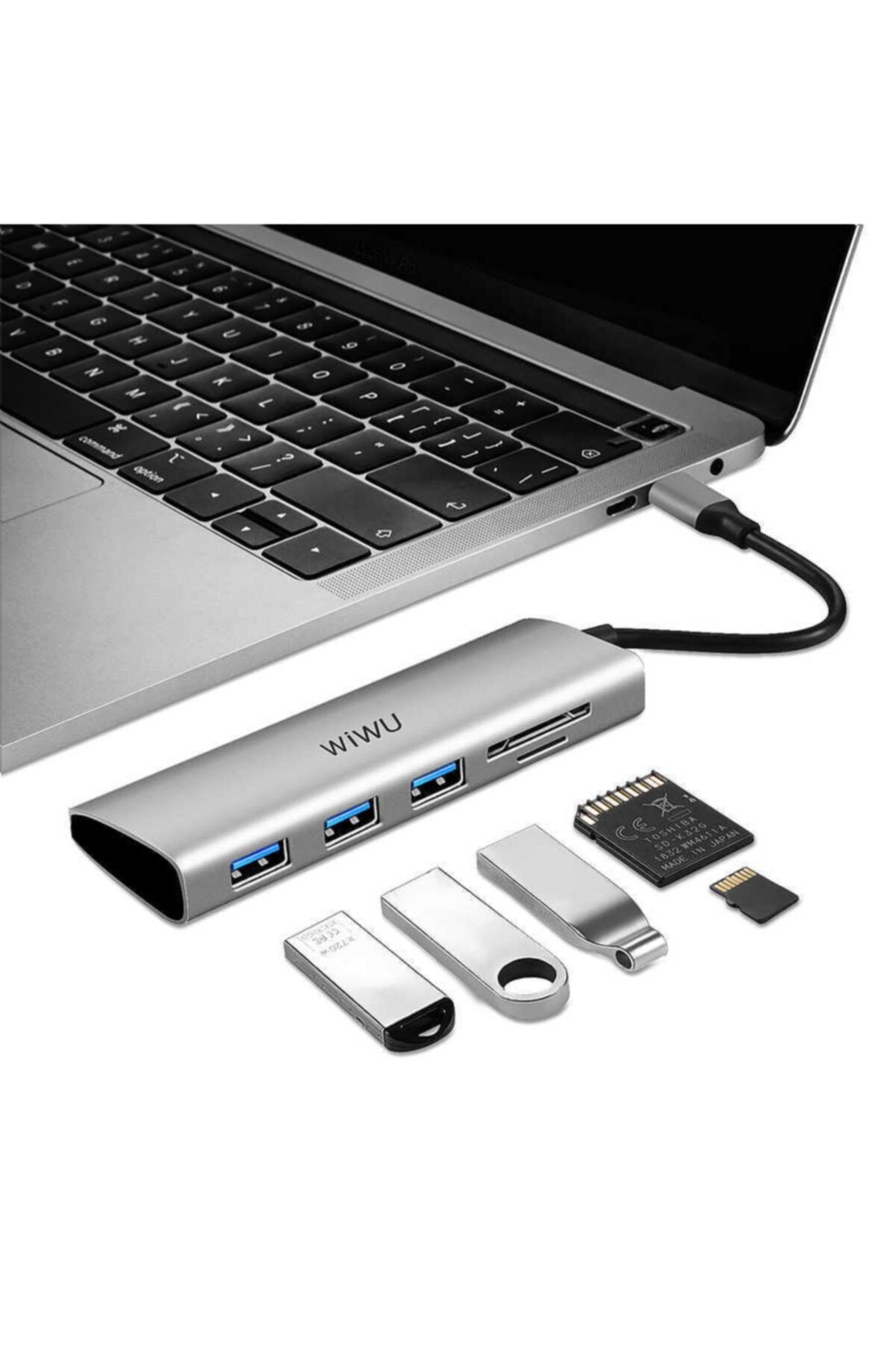 DvDBilişim Macbook Air 13 Inç Uyumlu 5in1 Type-C Çoklayıcı