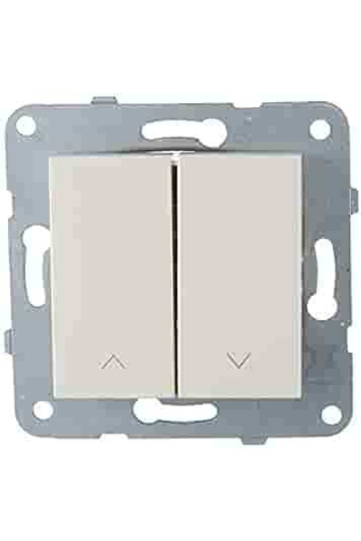 VİKO Karre Krem Tekli Jaluzi Anahtarı Çerçevesiz