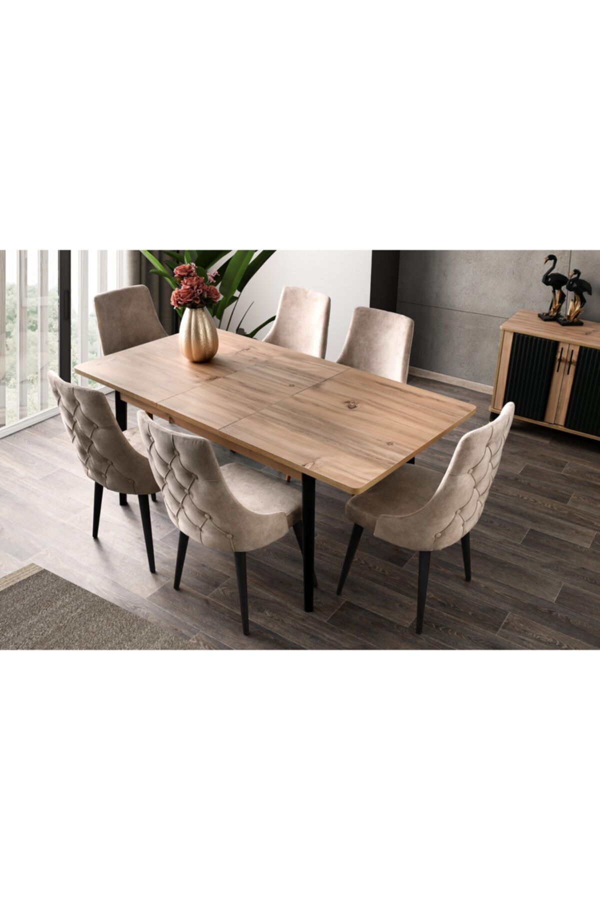 Aydınev Marmaris Mdf Masa 6 Sandalye