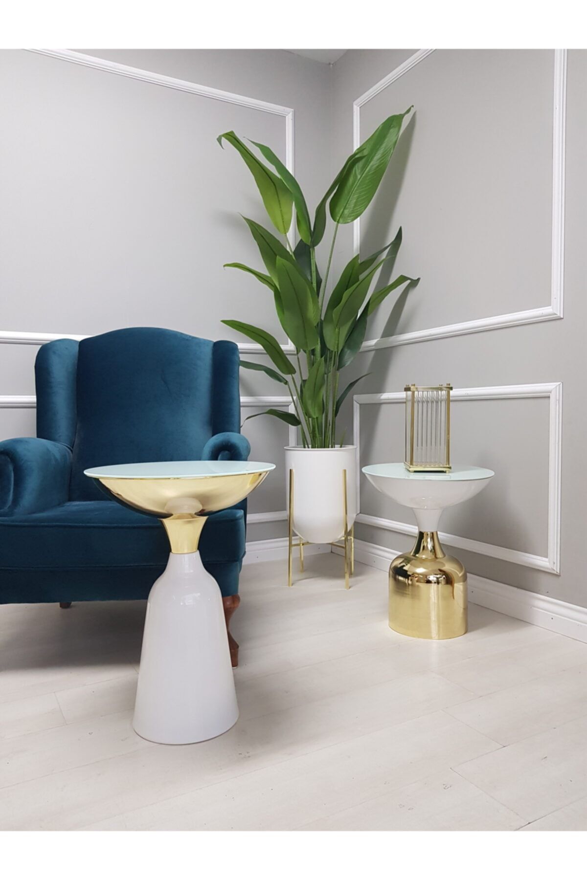 Decor By Özay Metal Ayaklı Büyük Saksı Sümbül Saksı