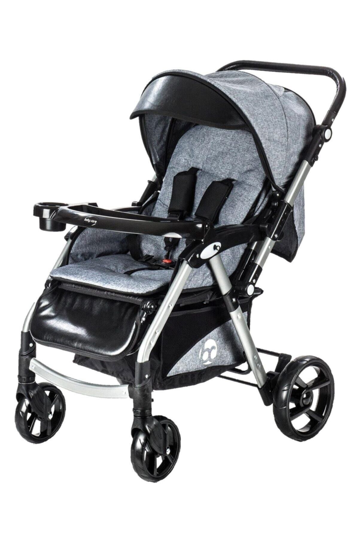 Baby Care Bc-55 Maxi Pro Çift Yönlü Bebek Arabası Gri