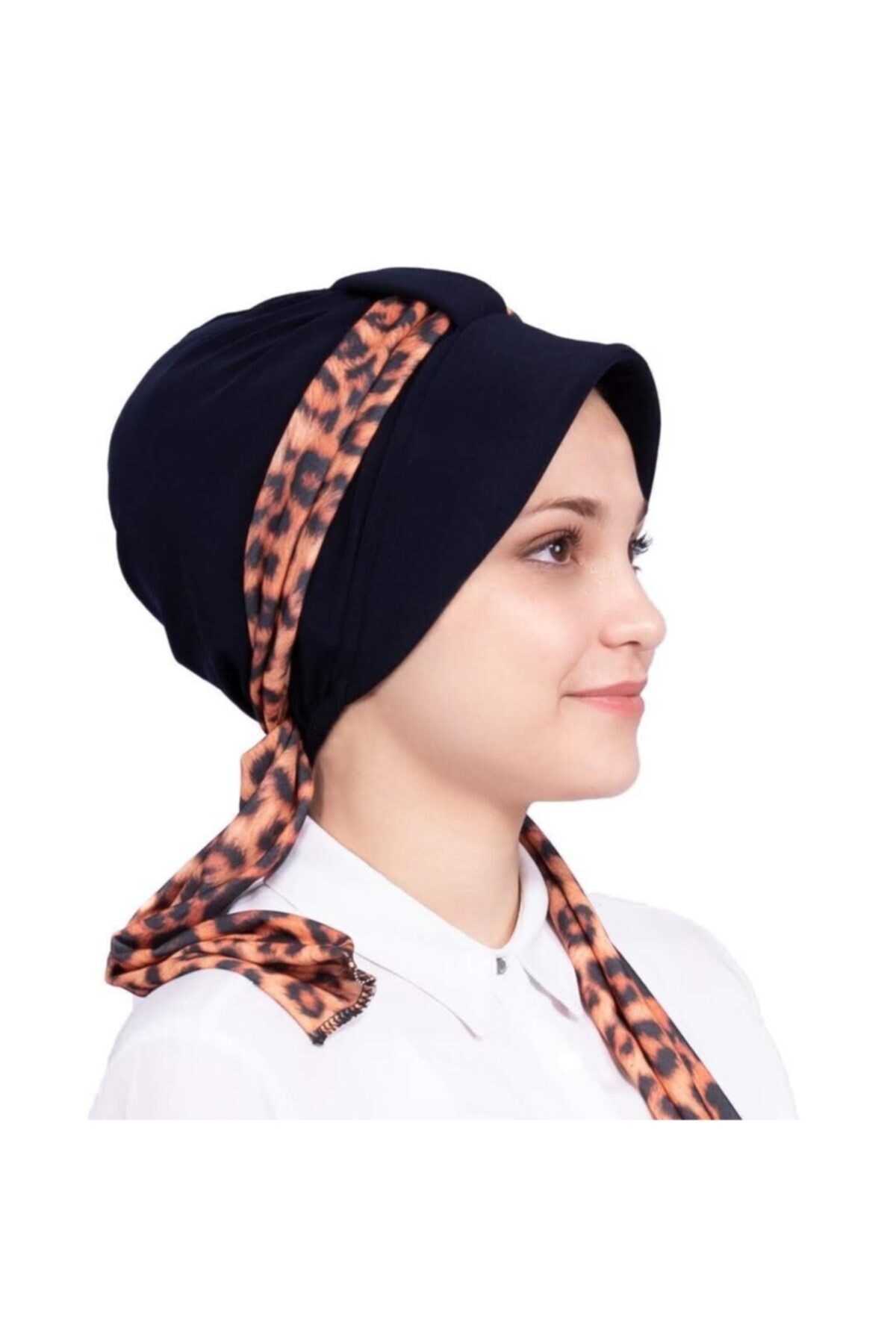 Nazar Atkılı Şapka Bone Siyah - Özel Tasarım- Yeni Model Tesettür Giyim