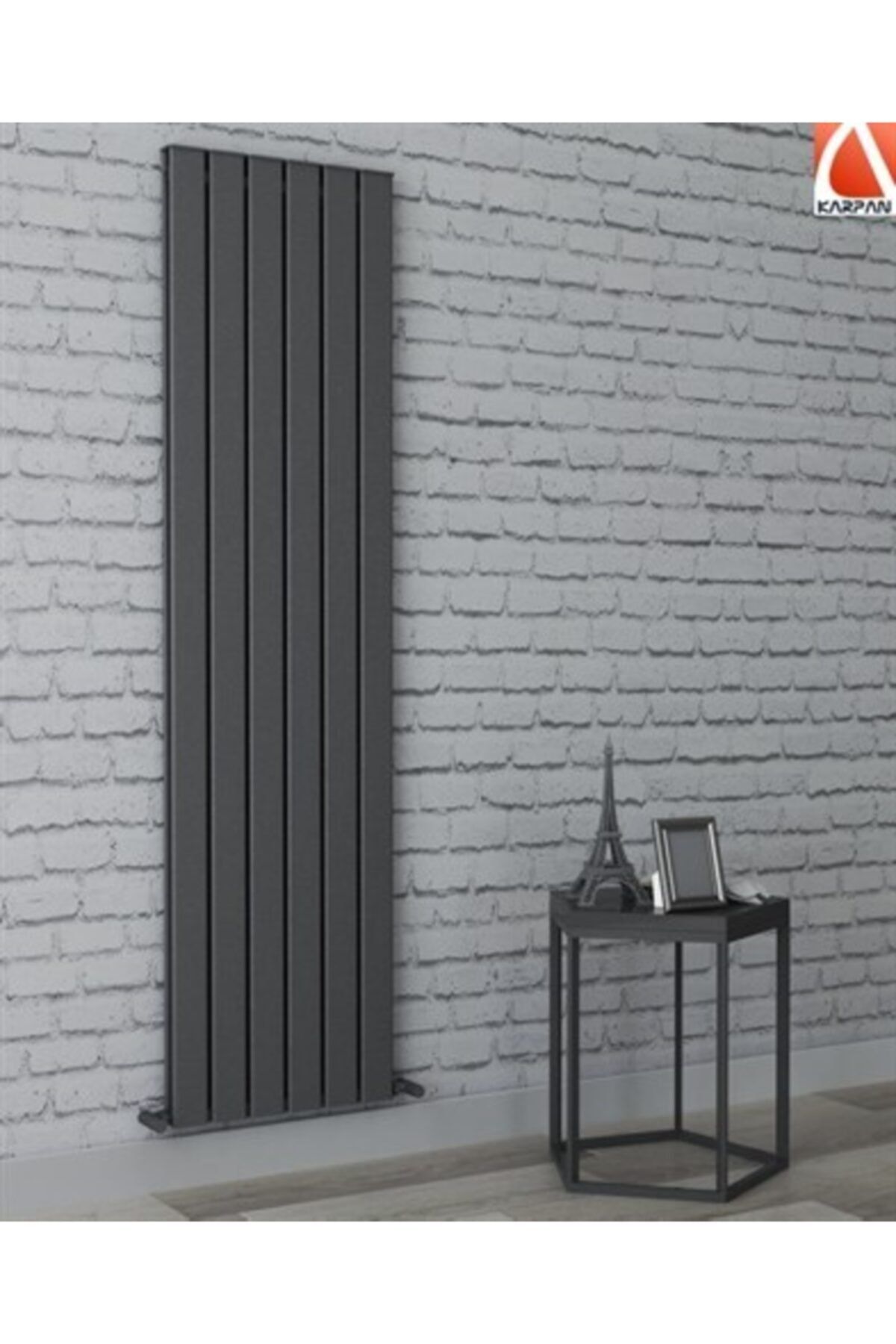 nixrad Nirvana 1800/470 Antrasit 6 Dilim Dekoratif Hibrid Çelik Alüminyum Dikey Radyatör