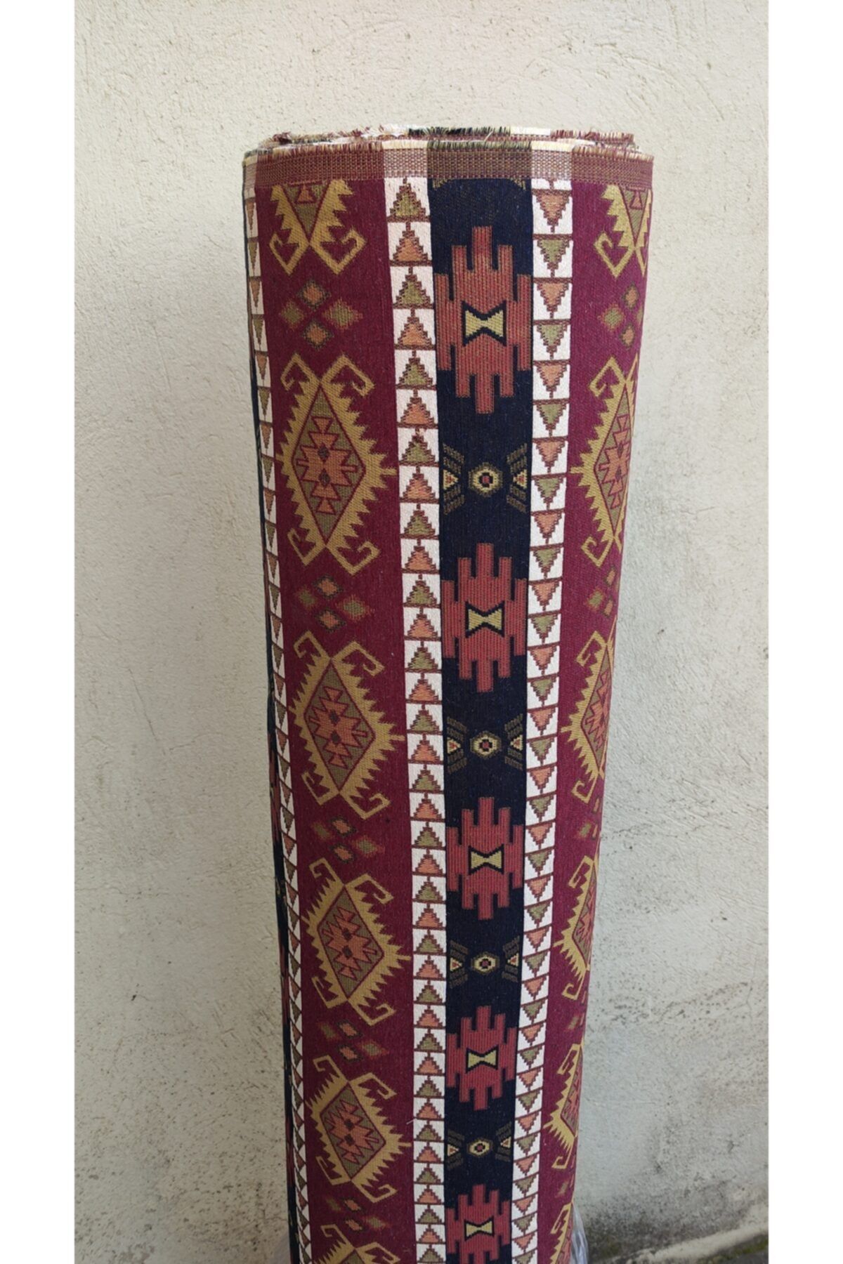 Portakal Home Etnik Desen Döşemelik Goblen Kumaş 140cm En