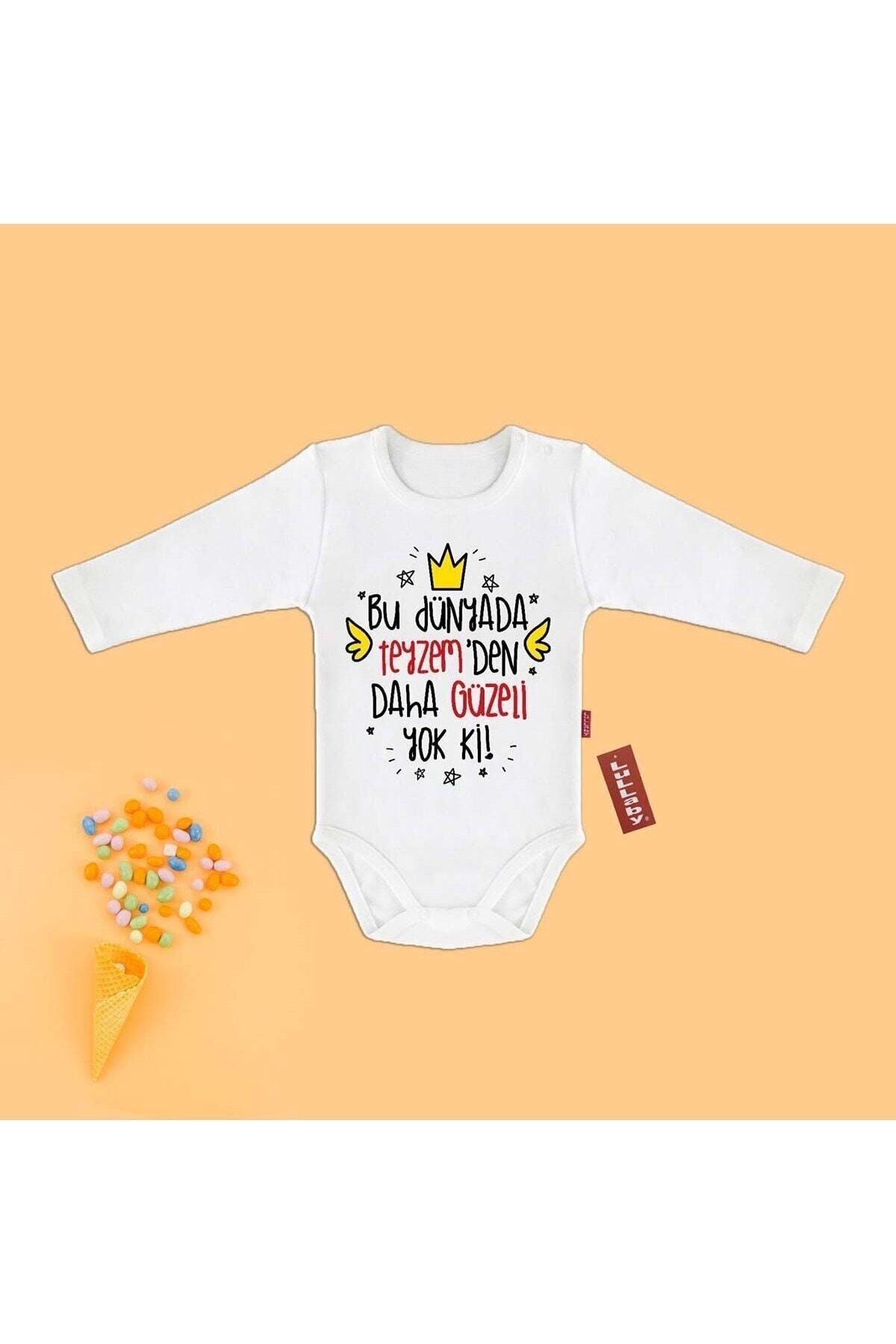 Lullaby Bu Dünyada Teyzem'den Daha Güzel Yok Ki! Yazılı %100 Pamuk Çıtçıtlı Badi