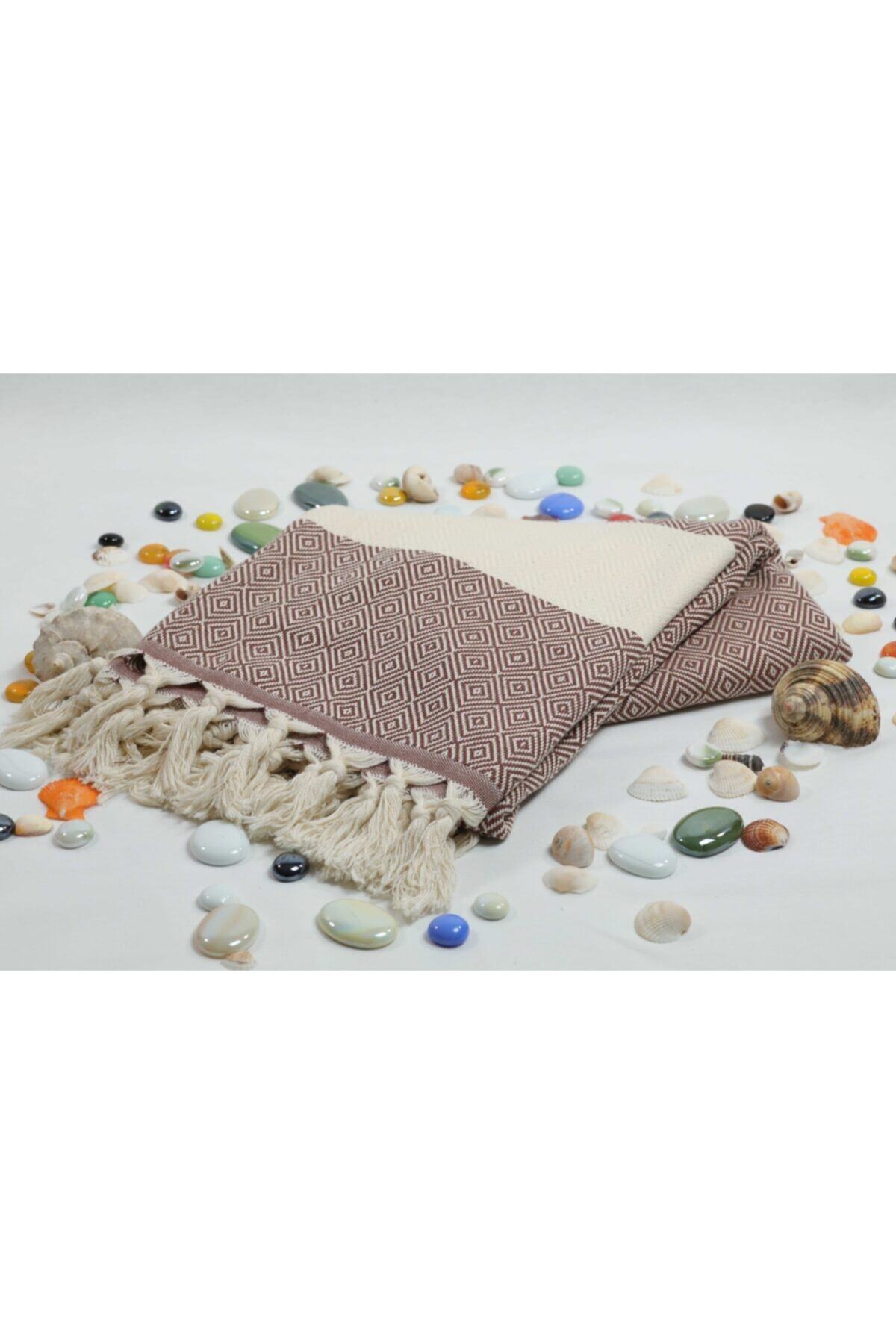 BYSEVON Peştemal Elmas Desenli %100 Pamuk. Banyo, Plaj Havlusu.