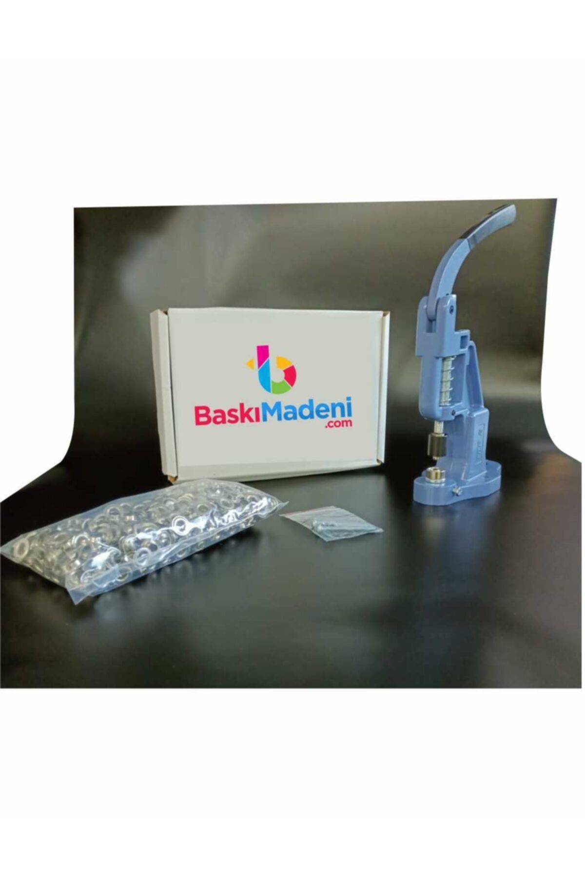 Baskı Madeni Kuş Gözü Çakma Makinası+1.000 Kapsül