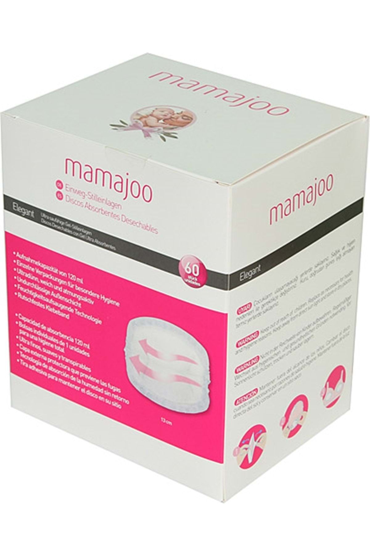 Mamajoo Elegant Ultra Emici Göğüs Pedi(13cm) 60