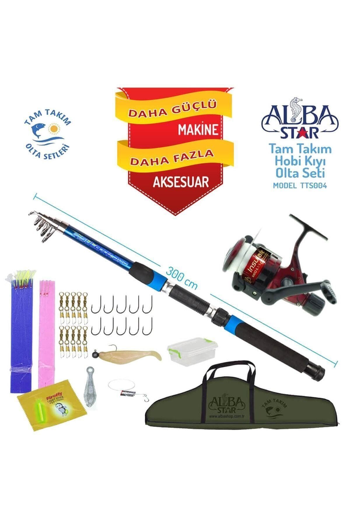 Albastar Tam Takım Hobi Kıyı Olta Seti - 300cm Kamışla - Tts004 Standart 300cm
