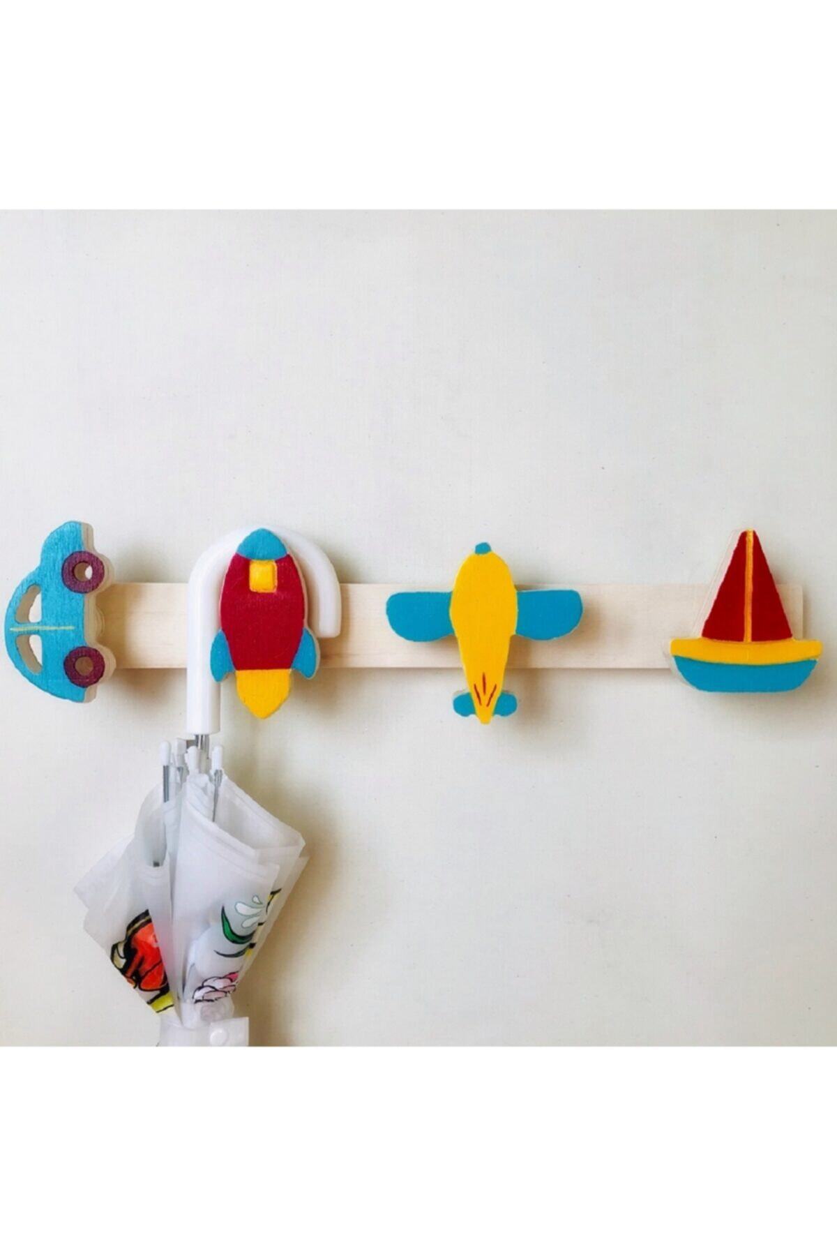 Mula Wooden Uçak Askılık Kız Erkek Bebek Çocuk Montessori Çocuk Odası Dekoratif Askı Duvar
