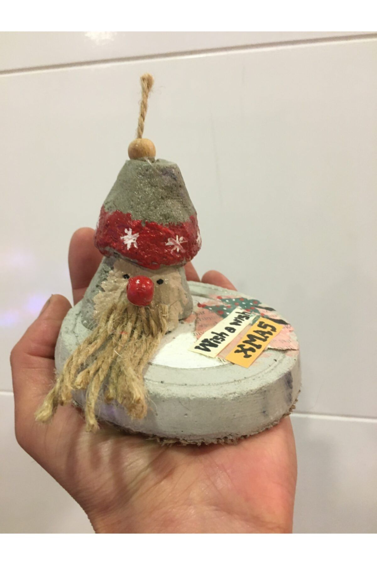 Mito Gift Noel Baba Yılbaşı Biblo Bebek Odası Dekor Beton Tasarım