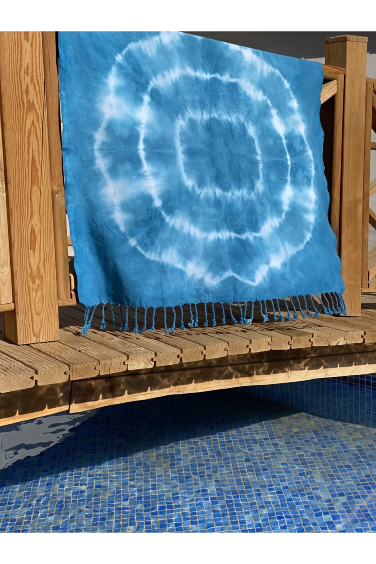 Elaa Design Mavi Batik Özel Tasarım Peştemal